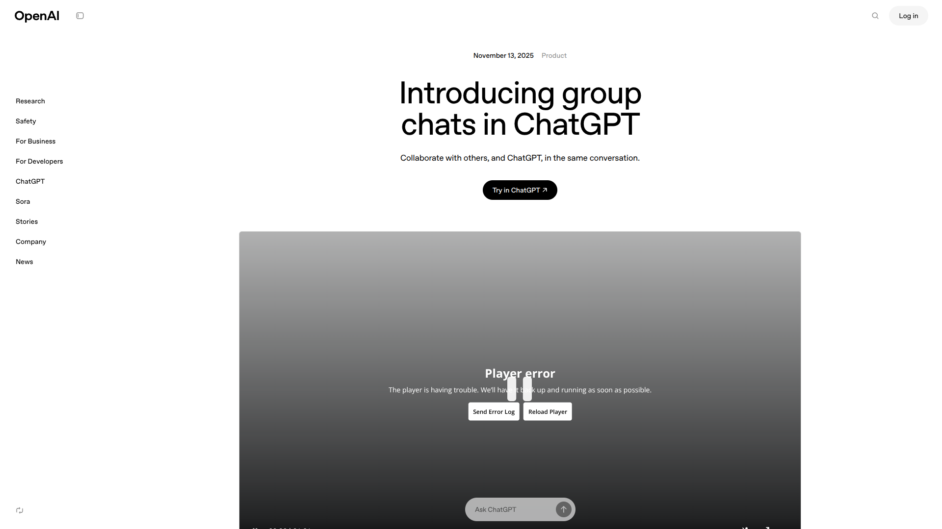 Group Chats in ChatGPT