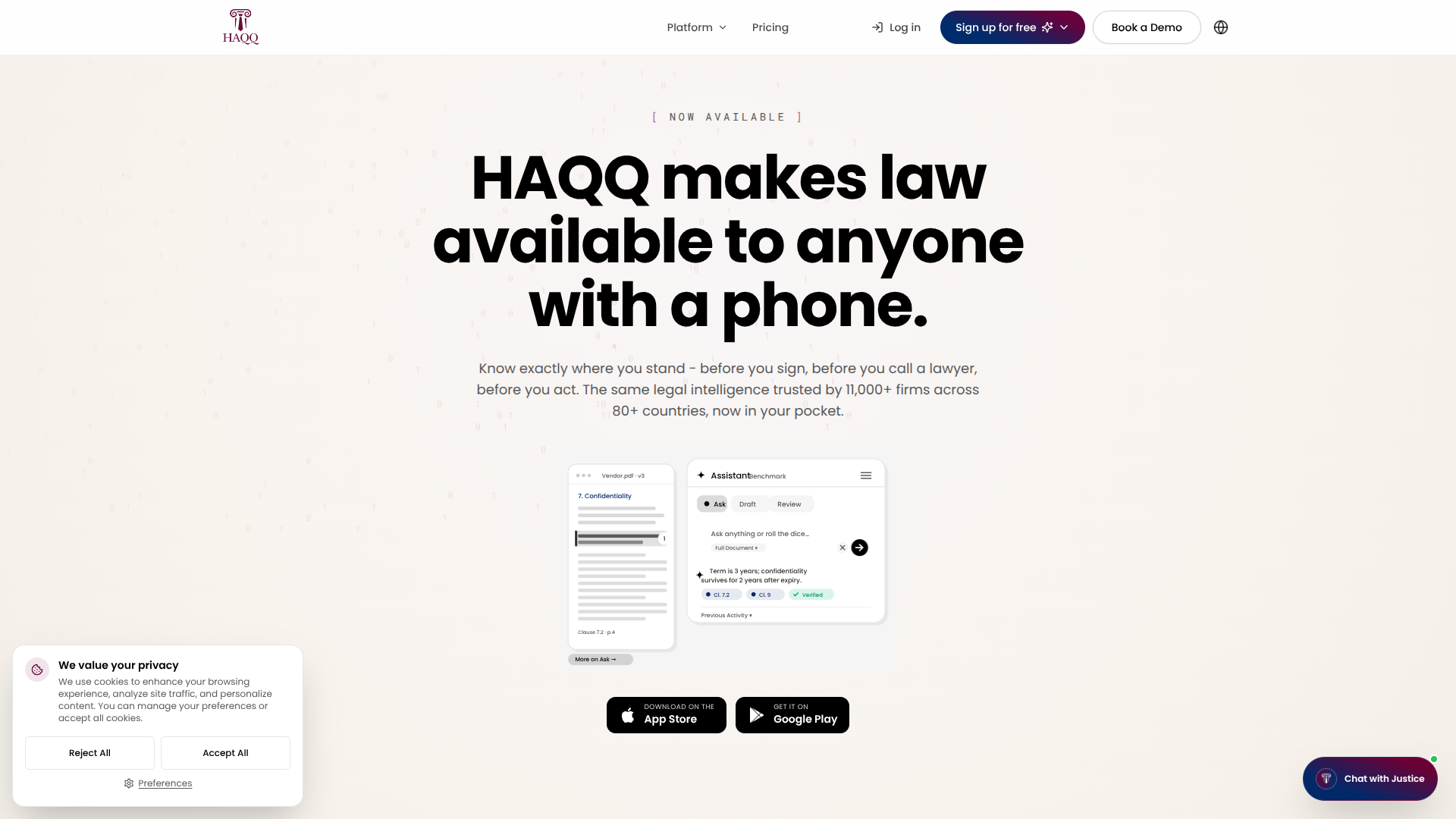HAQQ Legal AI on Mobile screenshot