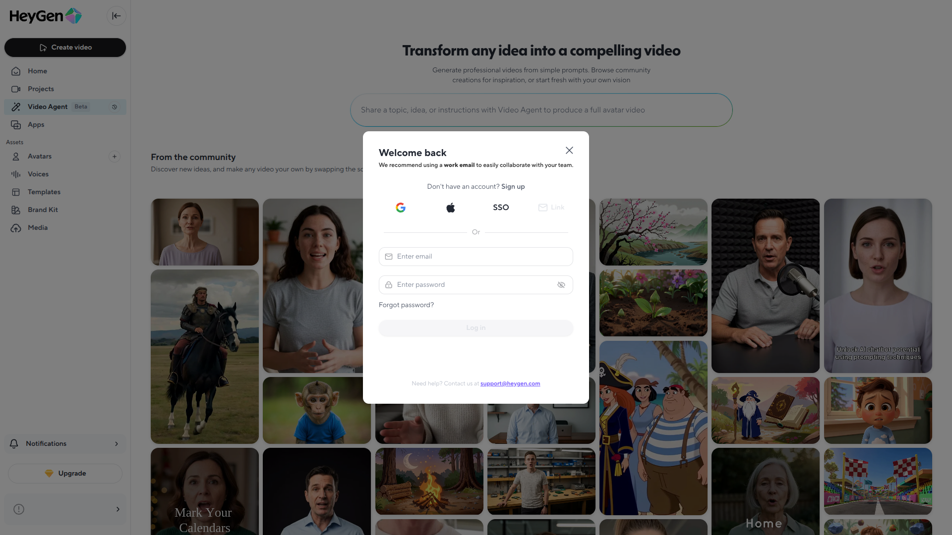 HeyGen Video Agent screenshot