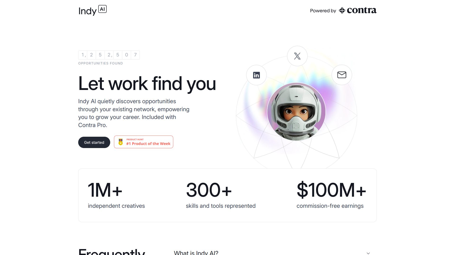 Indy AI by Contra logo