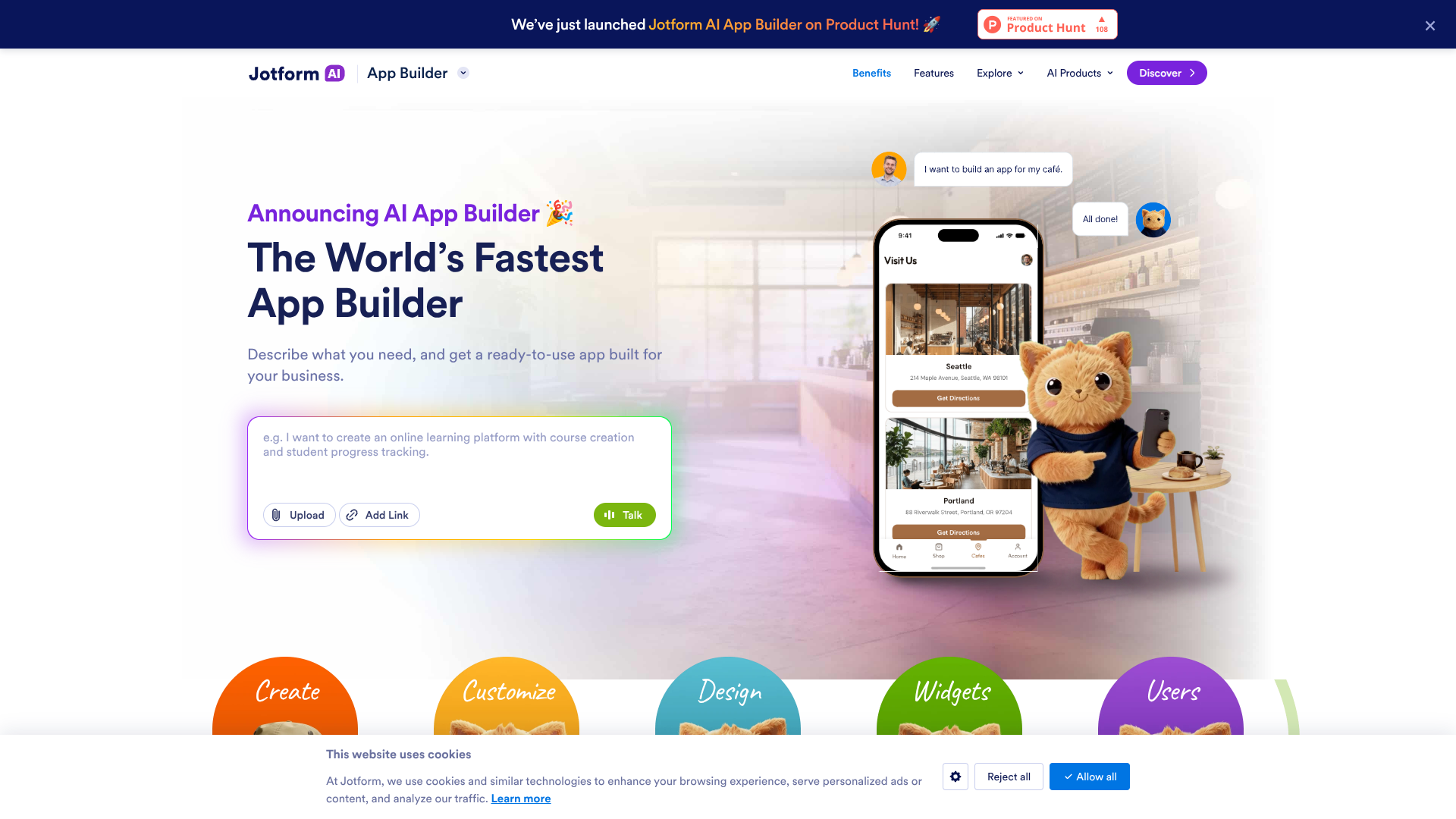 Jotform AI App Builder