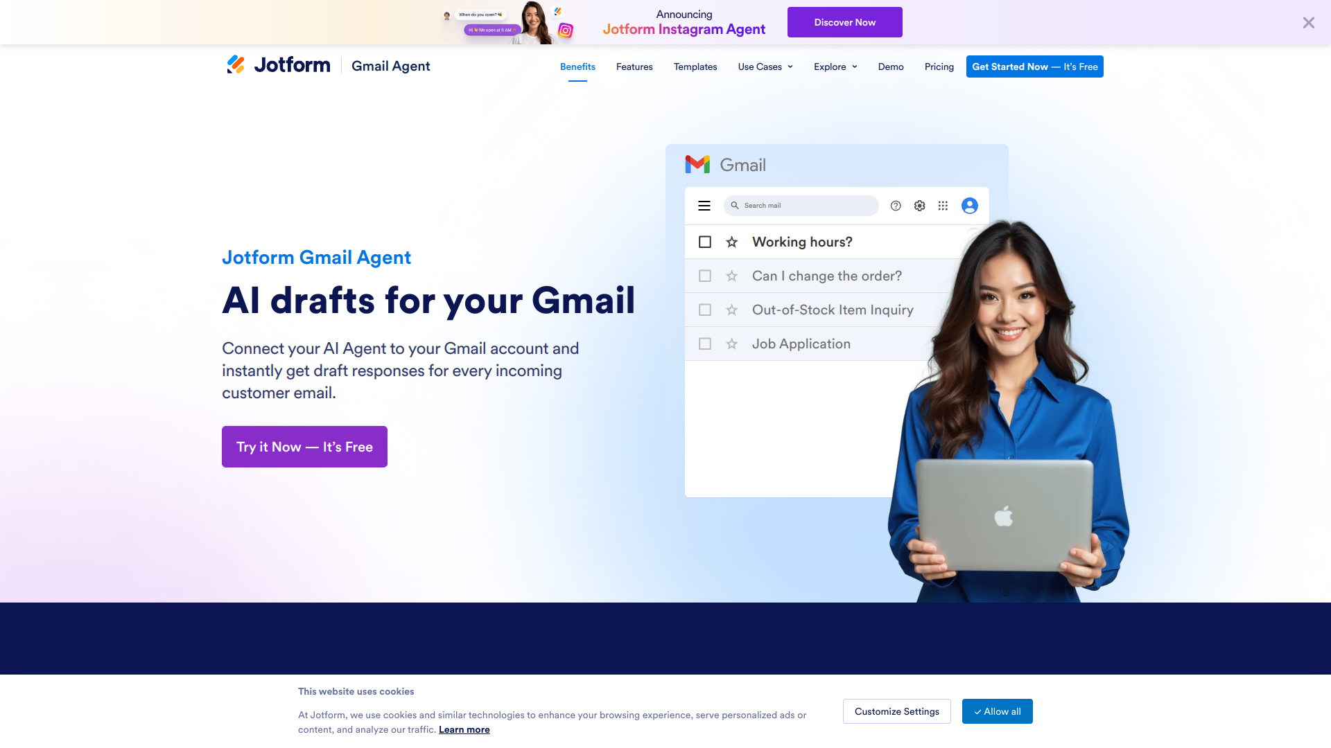 Jotform Gmail Agent