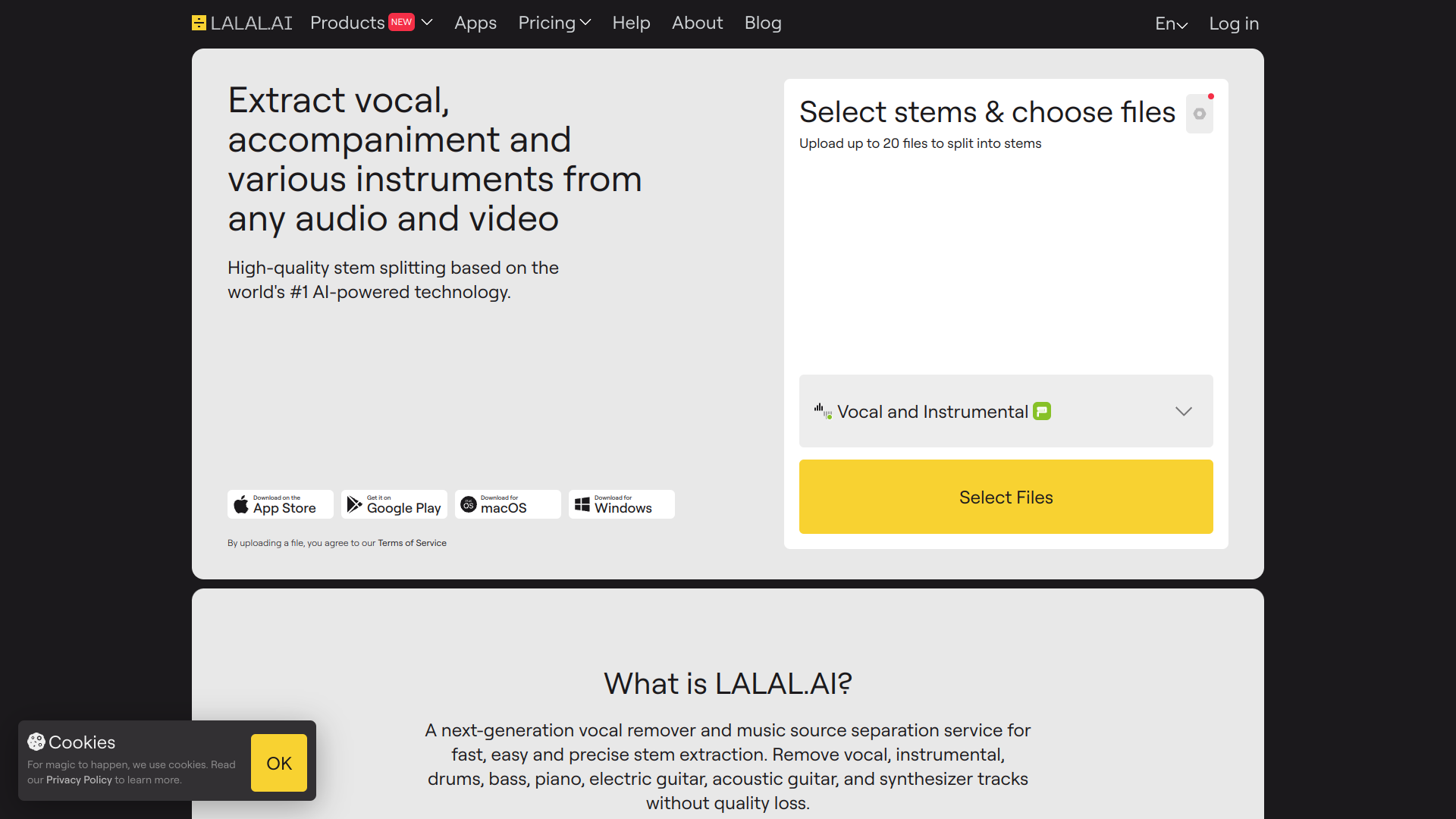 LALAL.AI screenshot