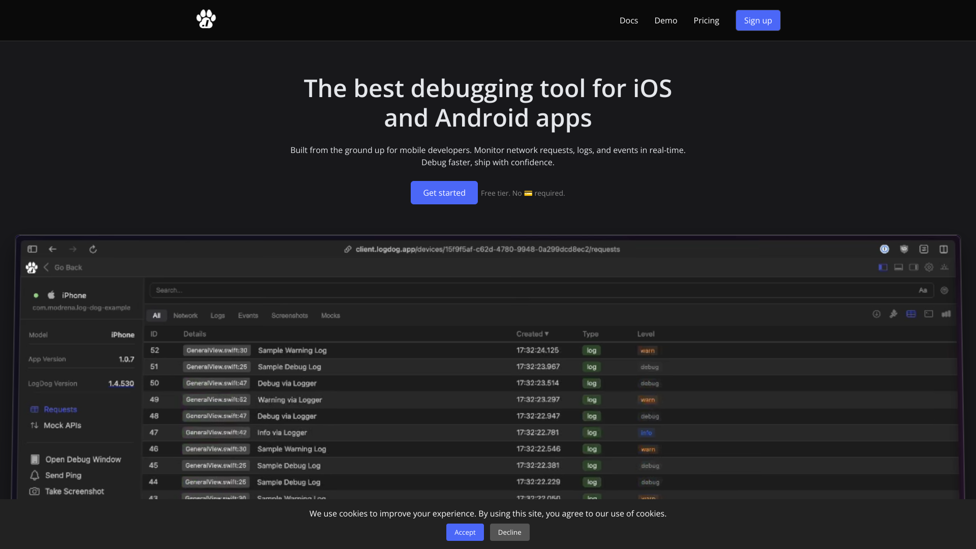 LogDog screenshot