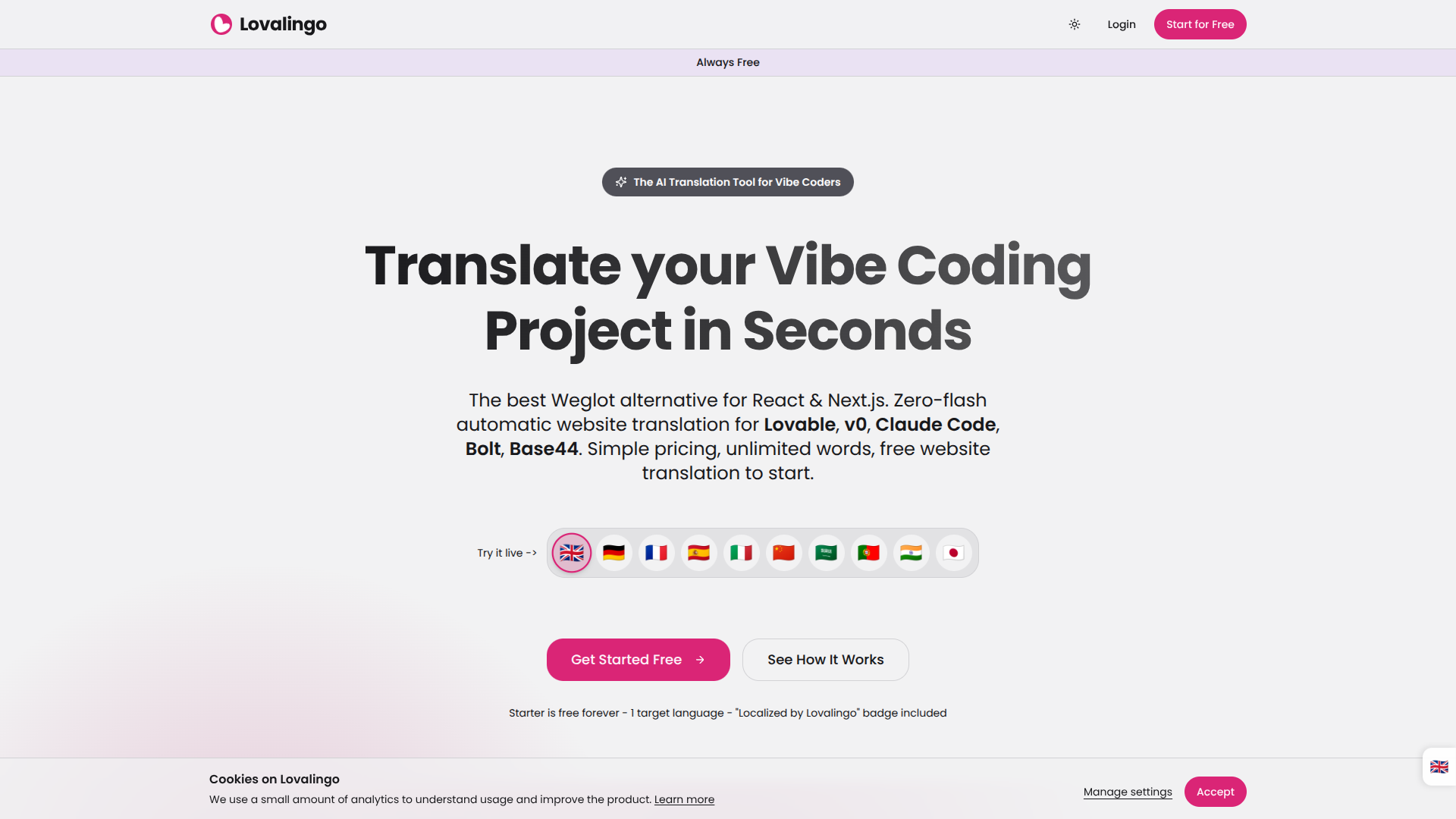 Lovalingo screenshot