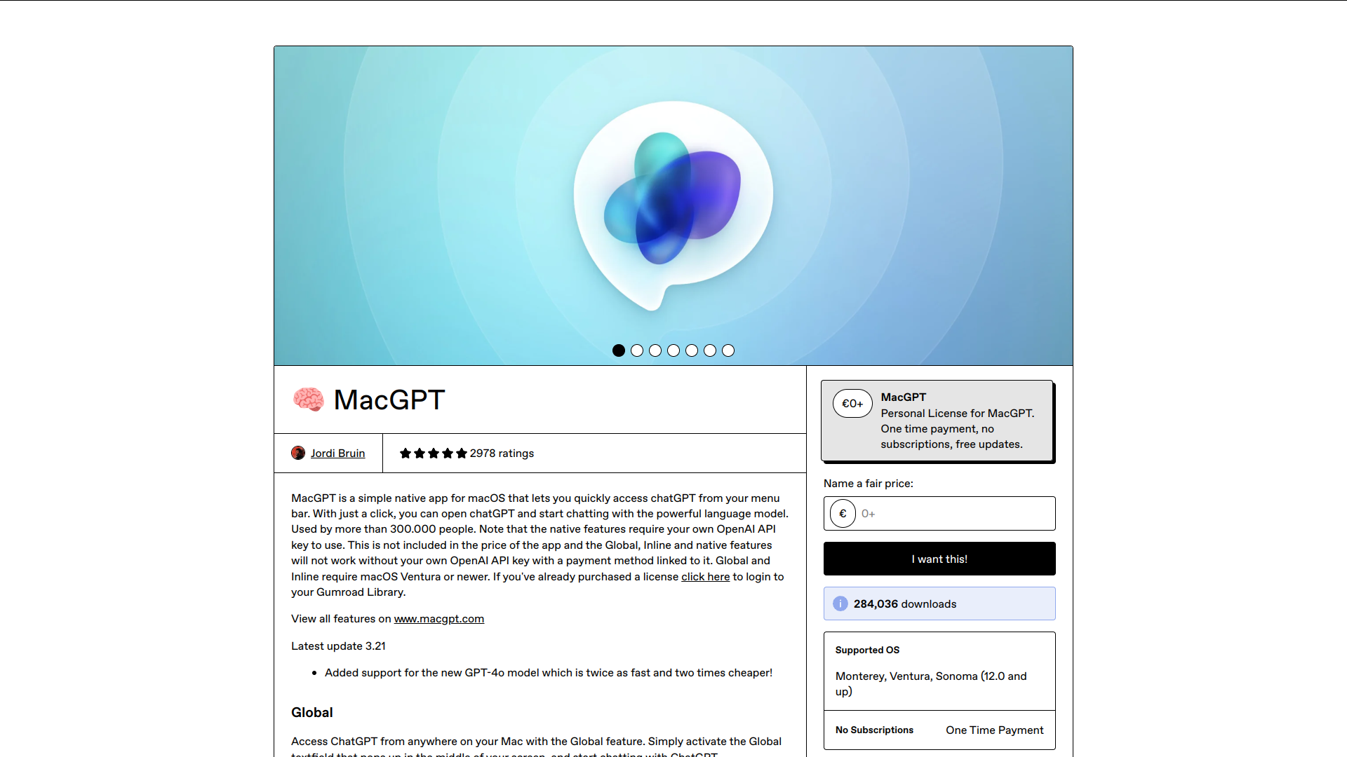 MacGPT screenshot