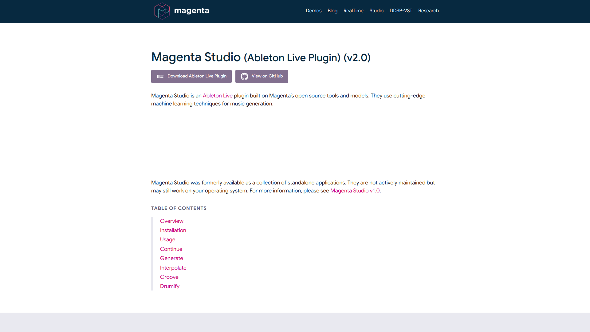 Magenta Studio screenshot