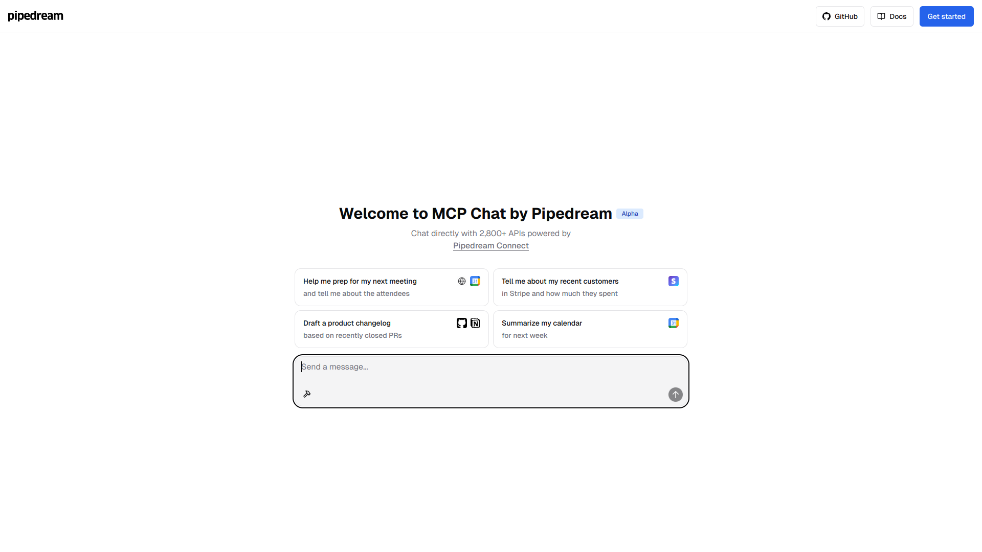 MCP Chat by Pipedream screenshot