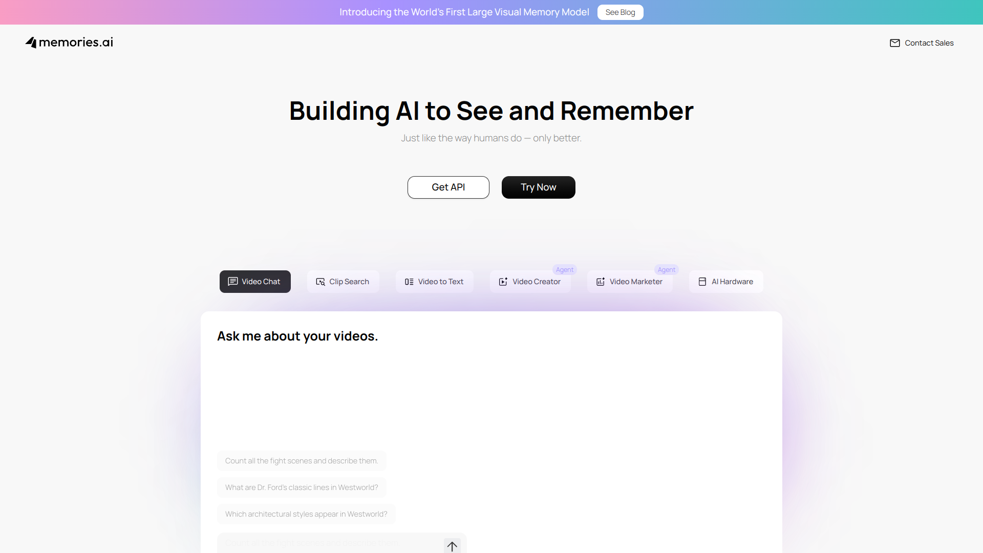 Memories.ai screenshot