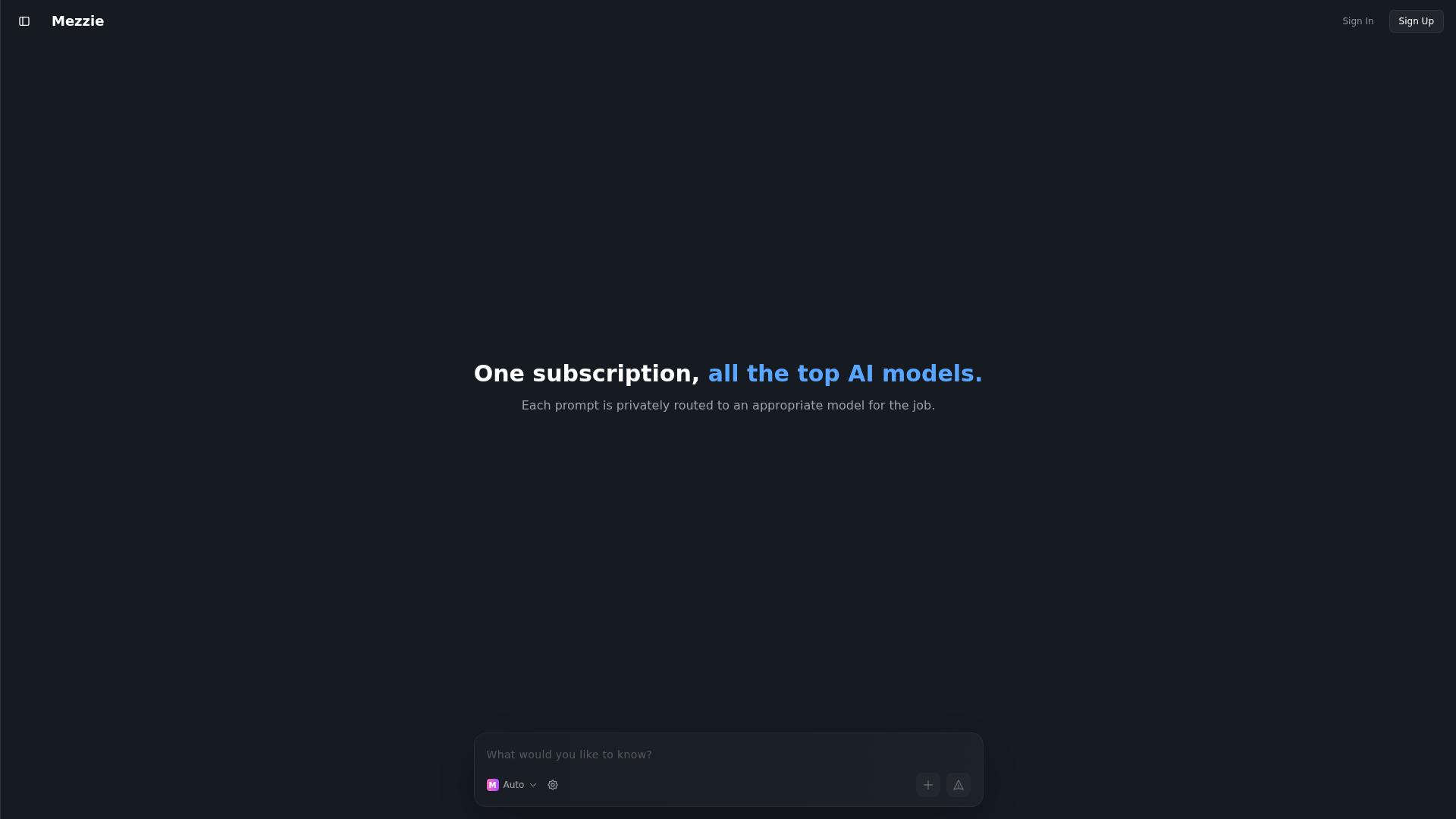 Mezzie screenshot