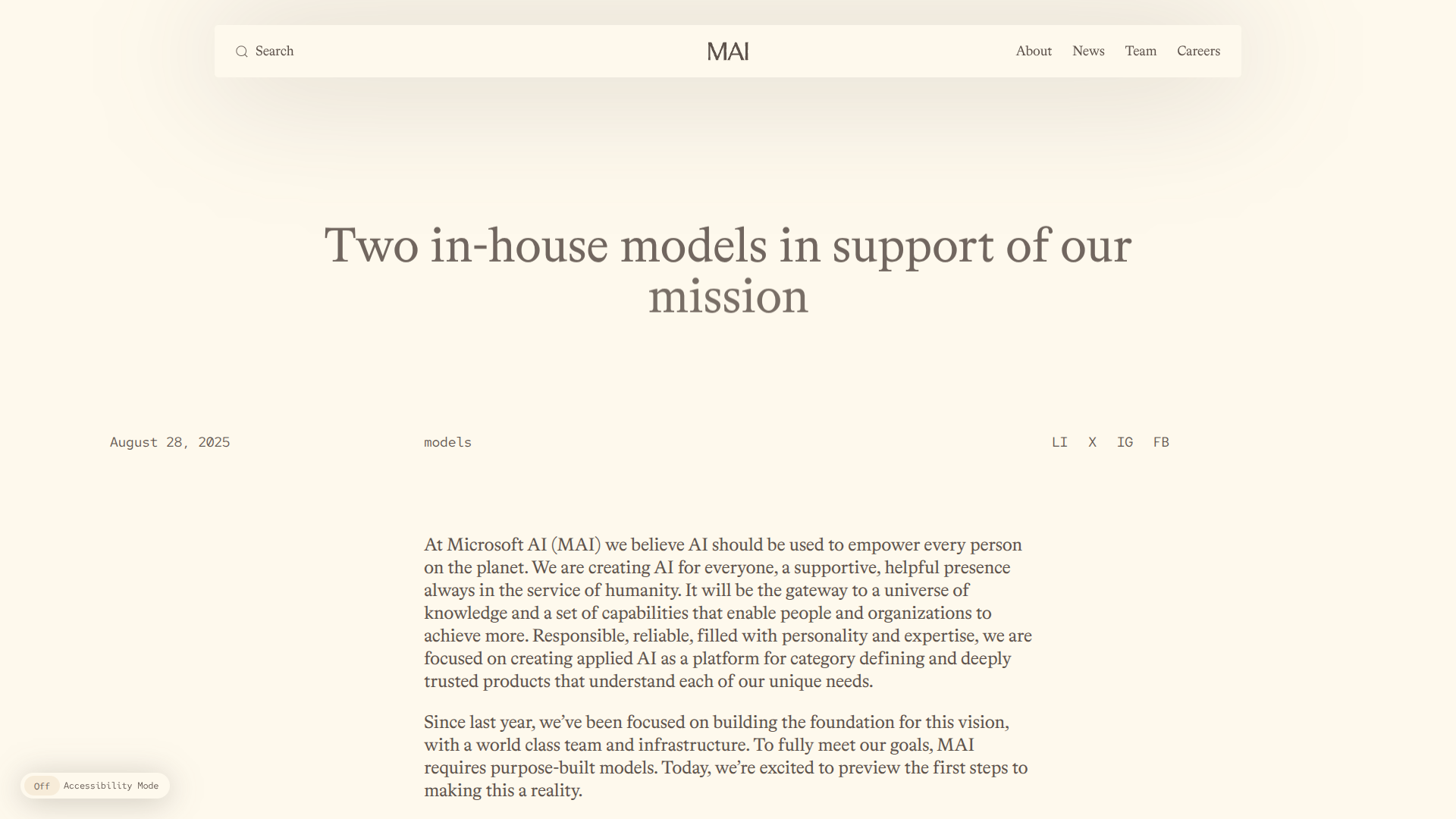 Microsoft AI (MAI) Voice-1 logo