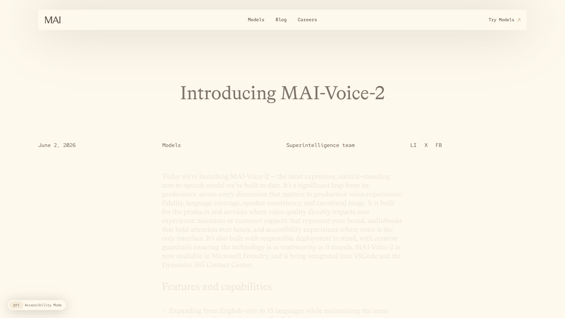 Microsoft MAI-Voice-2