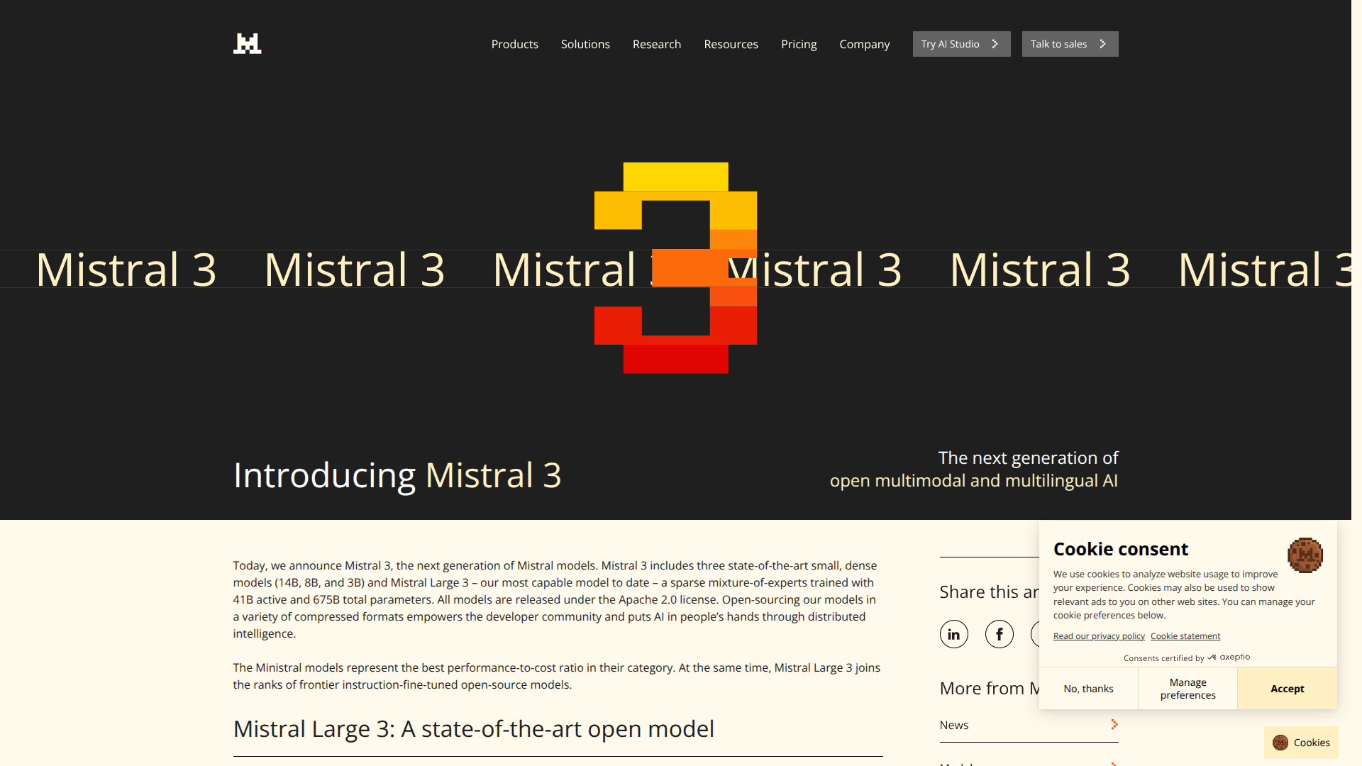 Mistral 3 logo