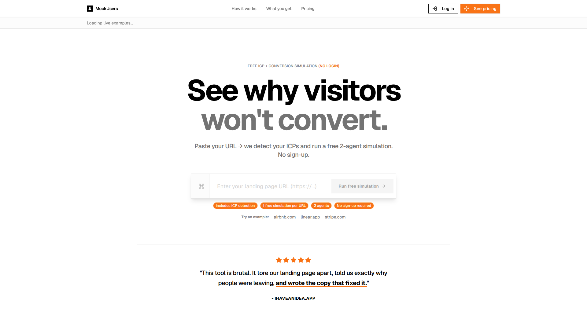 MockUsers screenshot