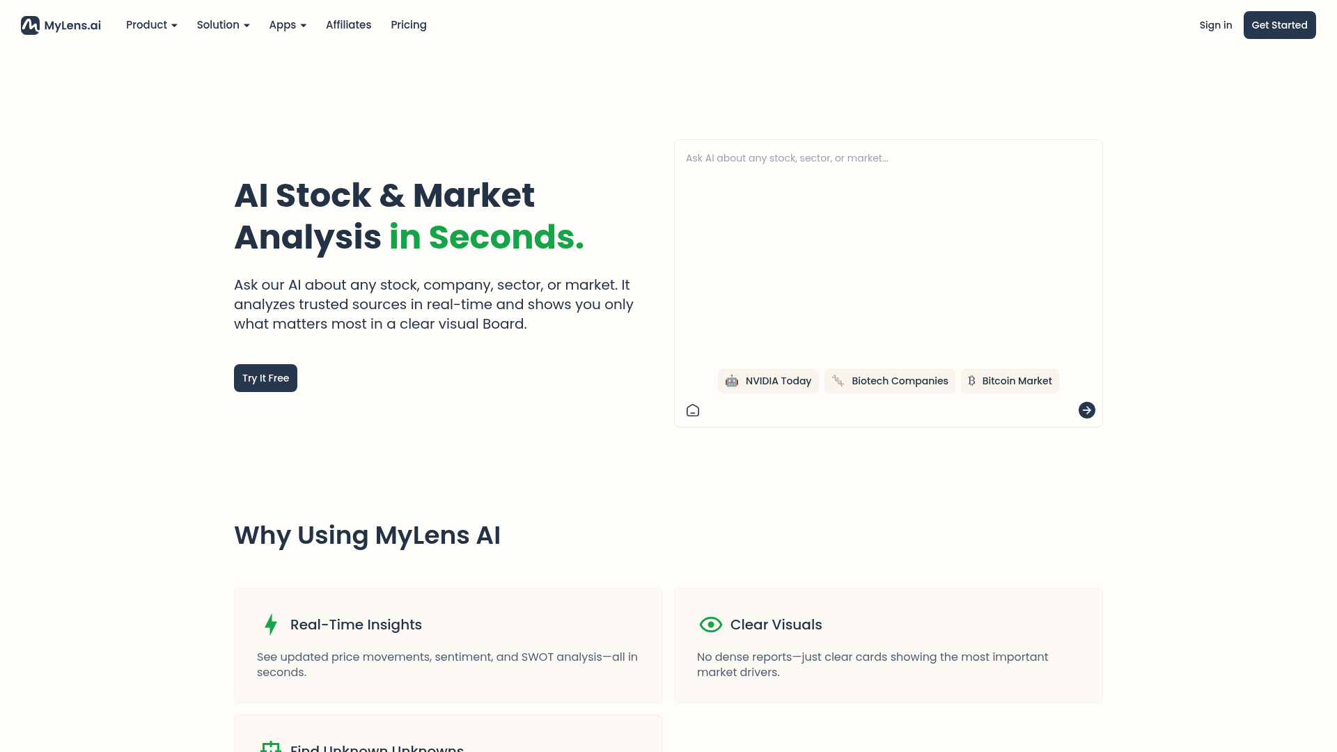 MyLens Stock Market logo