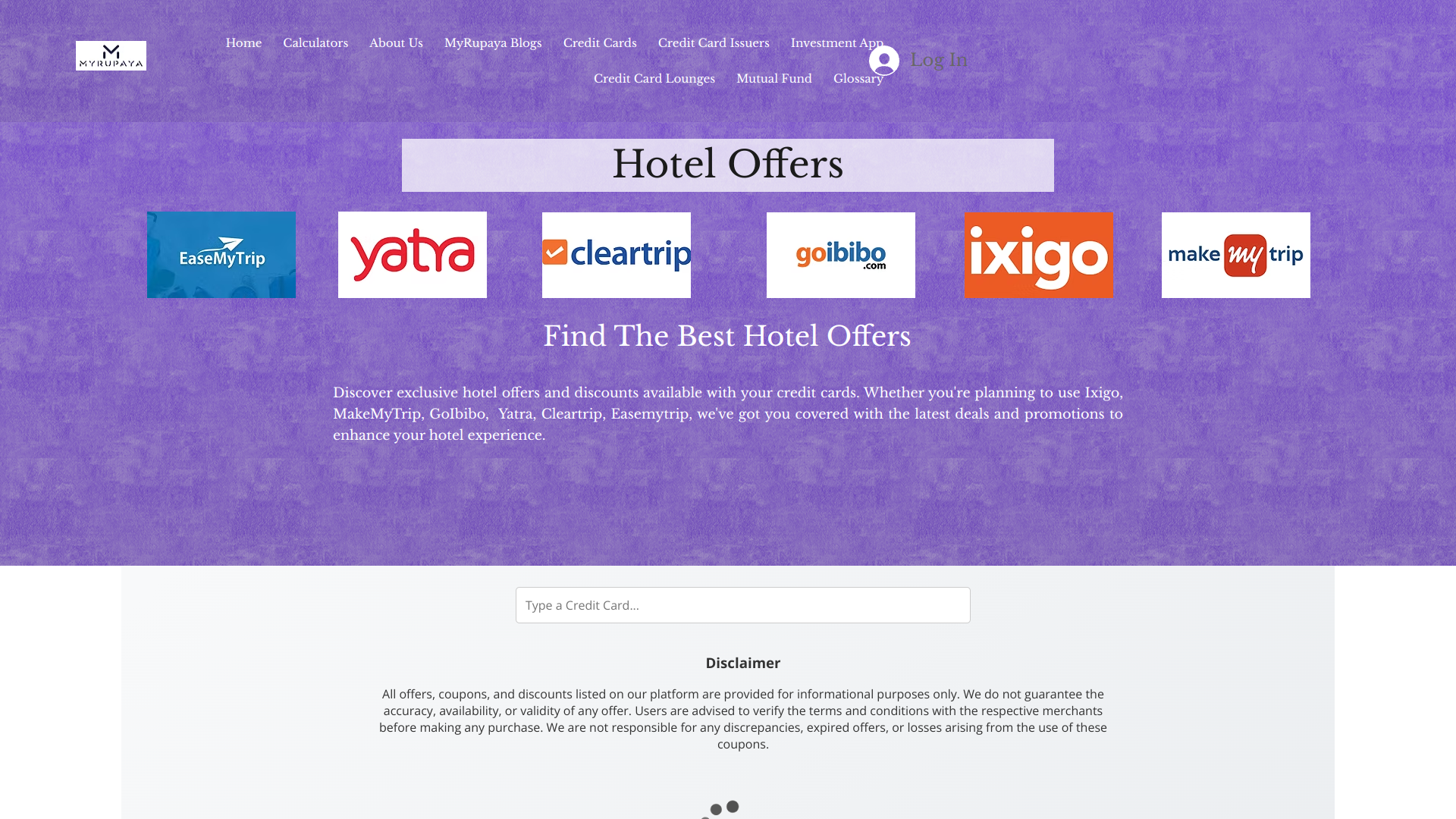 MyRupaya Hotel Discount Finder