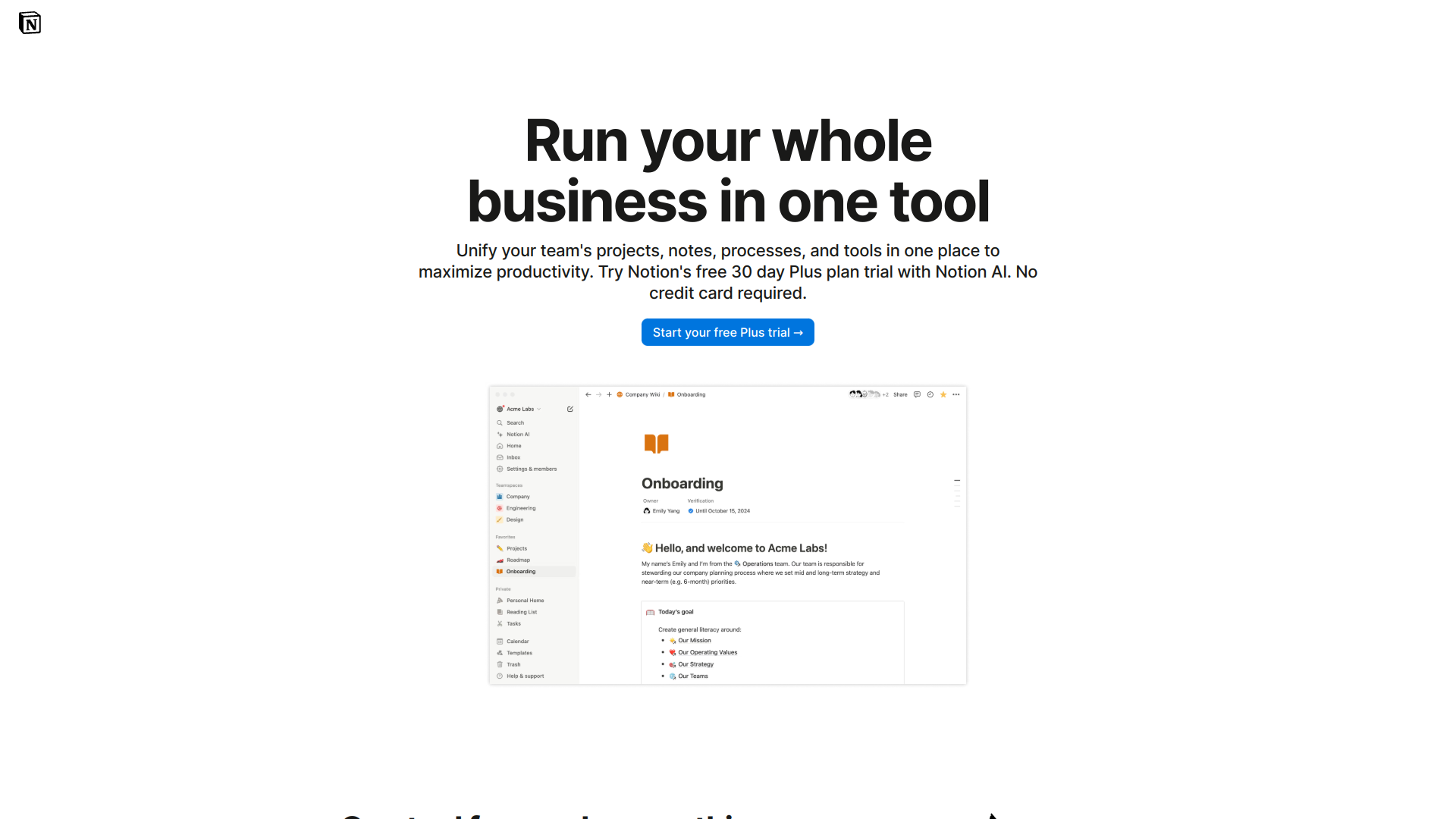 Notion AI screenshot