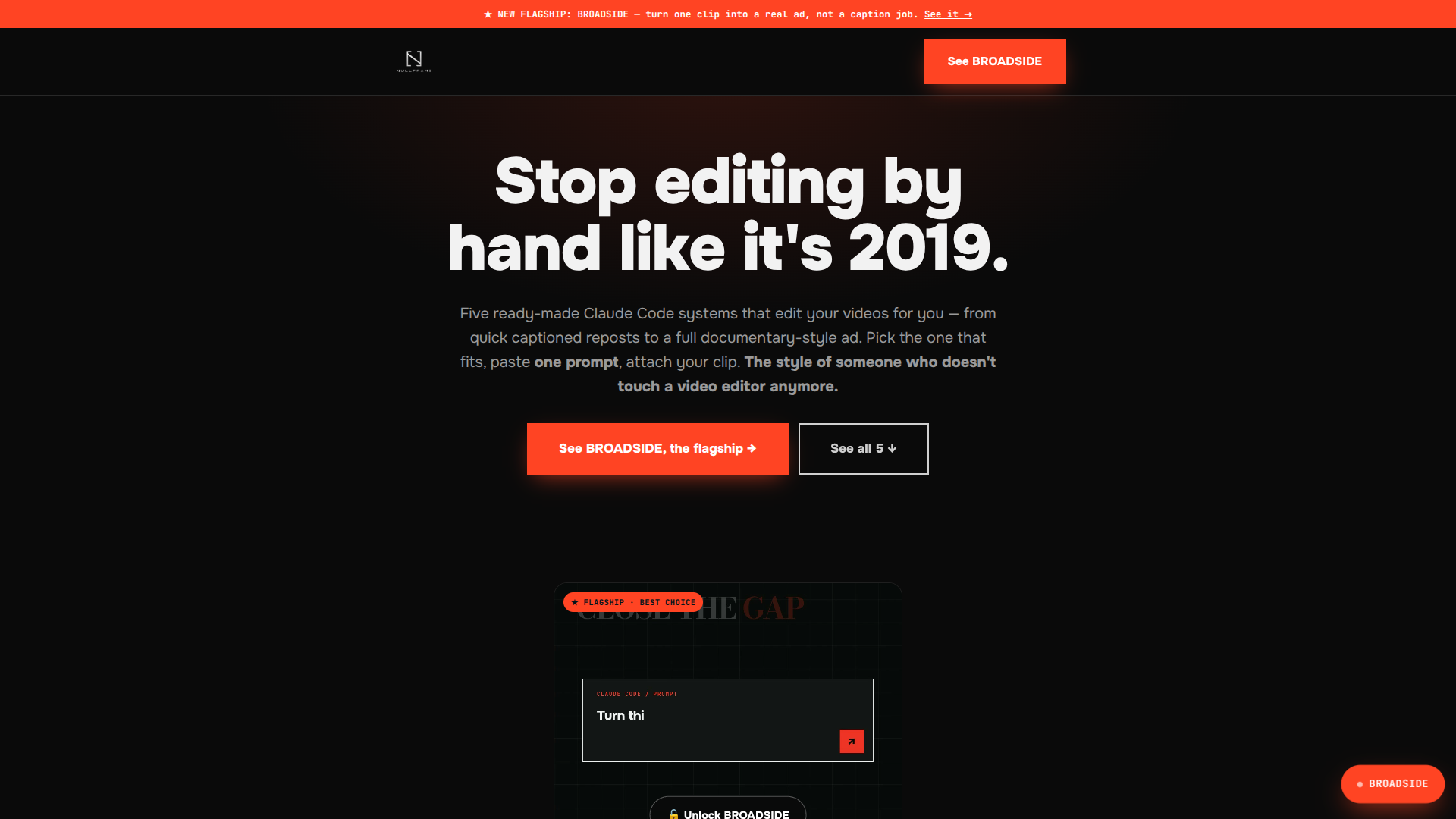 NULLFRAME screenshot