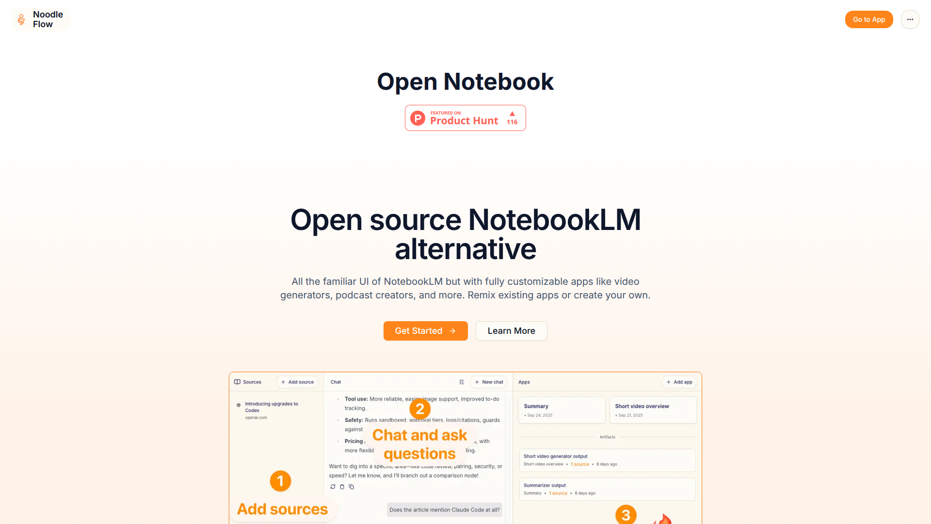 Open Notebook screenshot