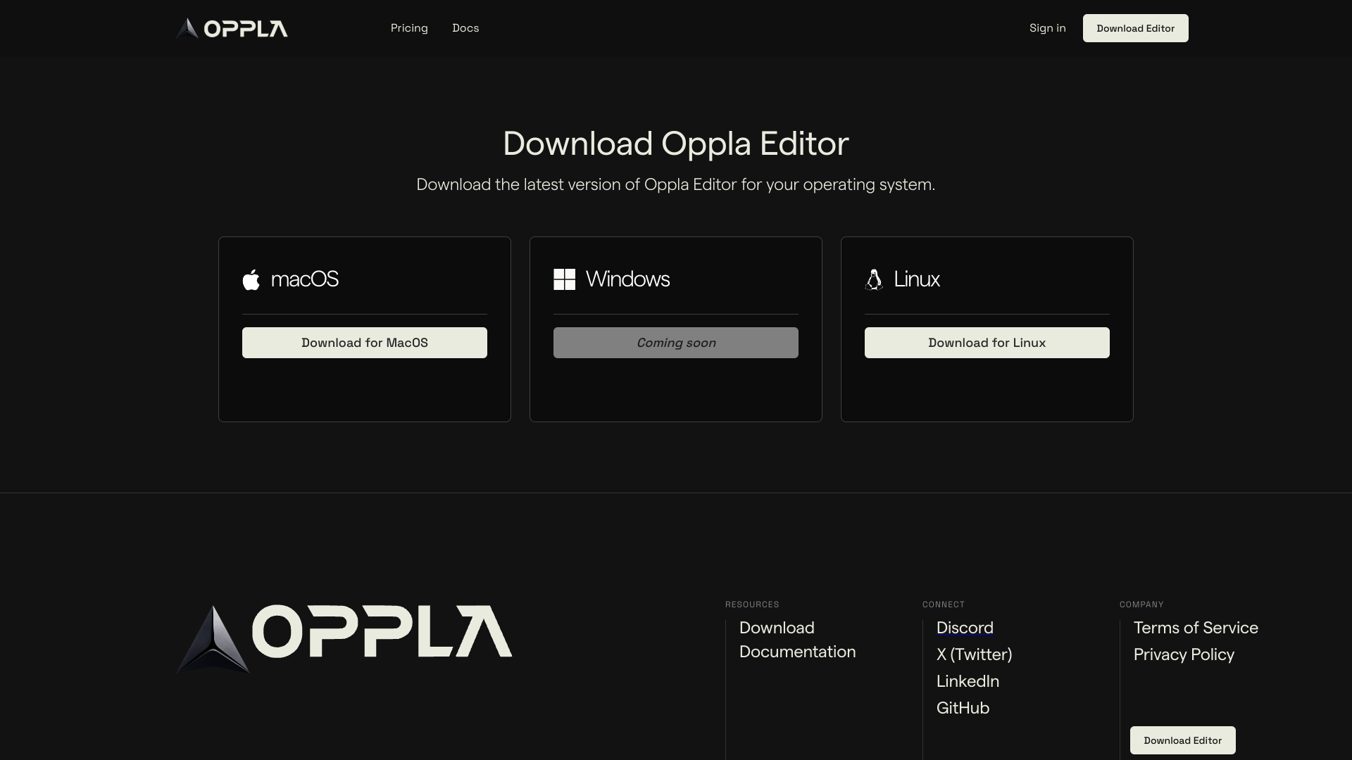 Oppla AI IDE screenshot