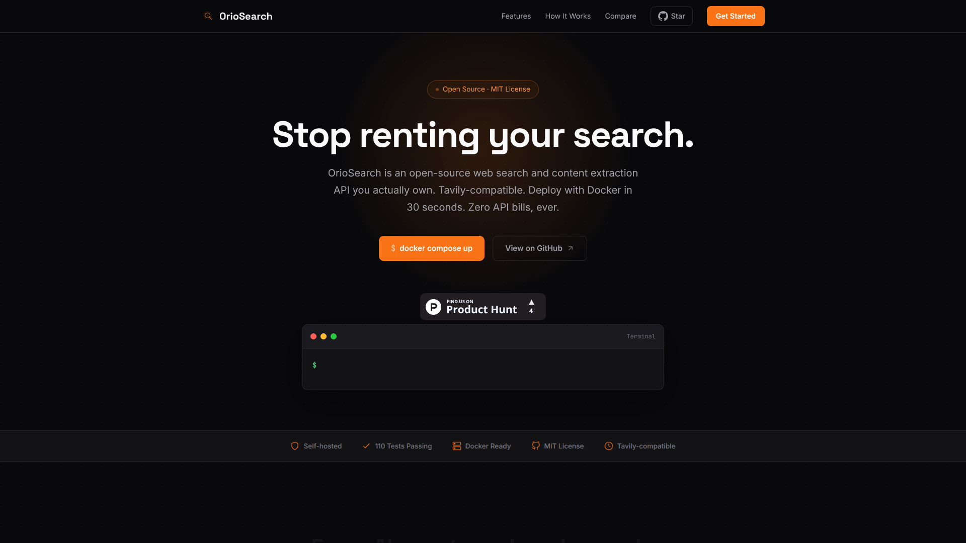 OrioSearch: Your AI Agent need WebSearch logo