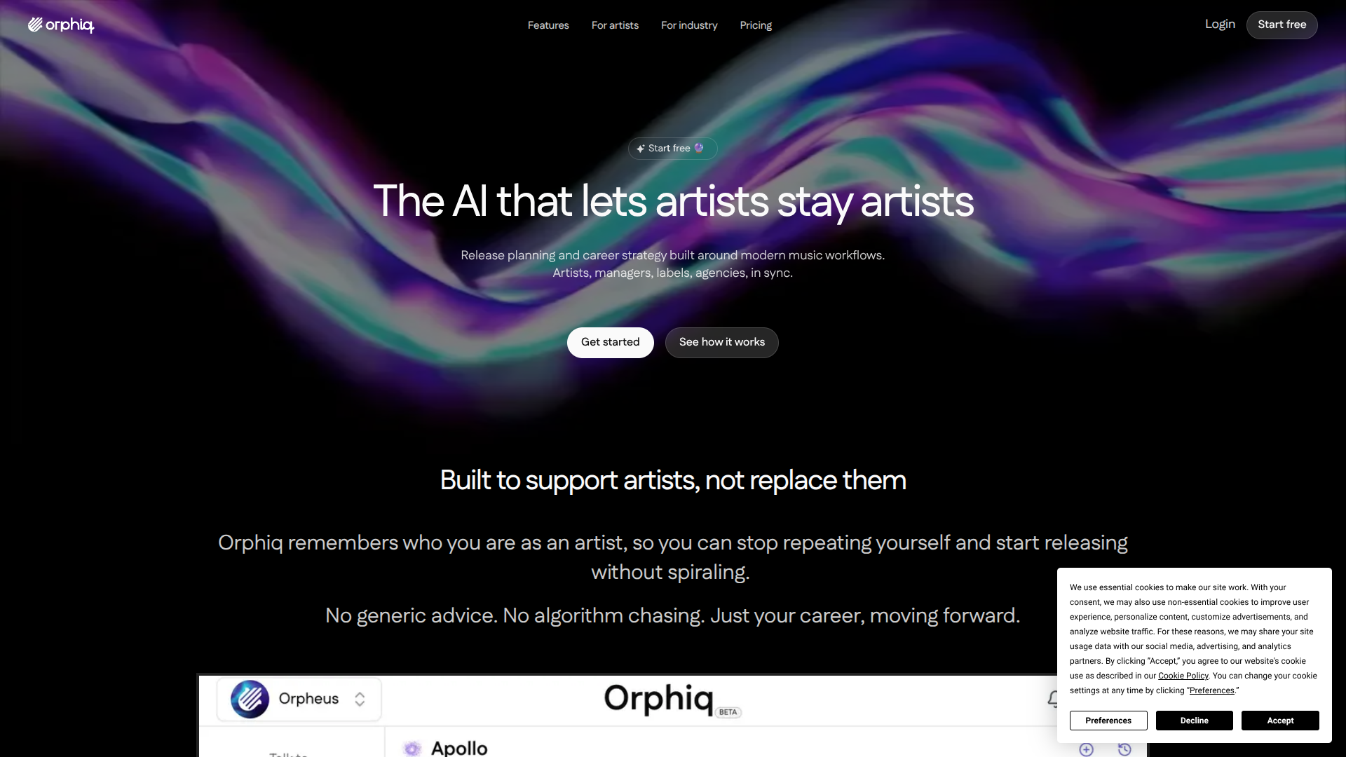 Orphiq screenshot