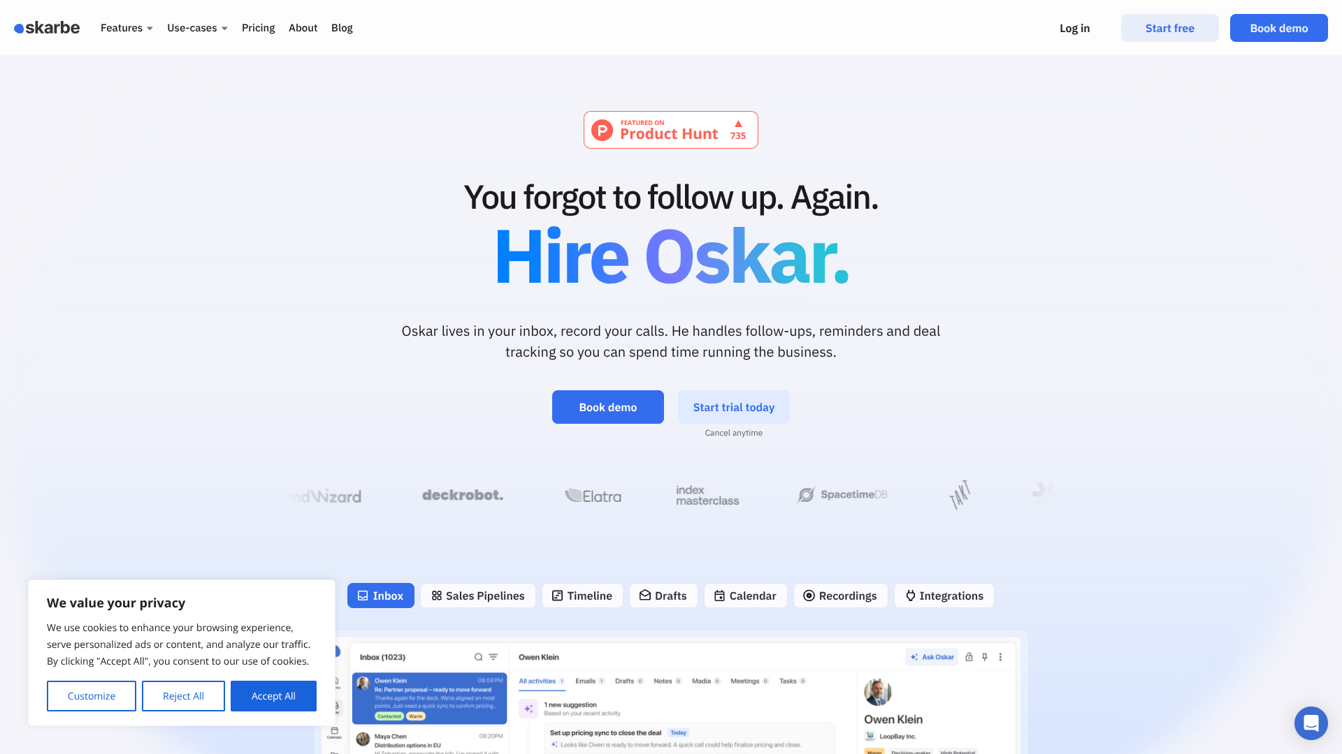 Oskar by Skarbe logo