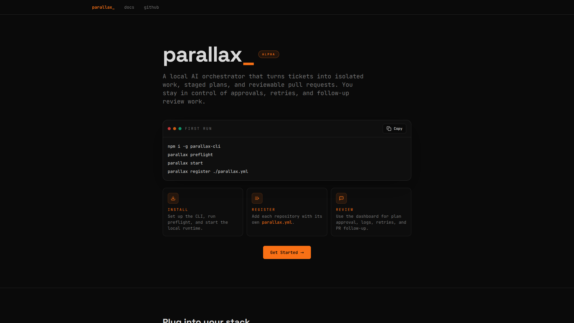 Parallax screenshot