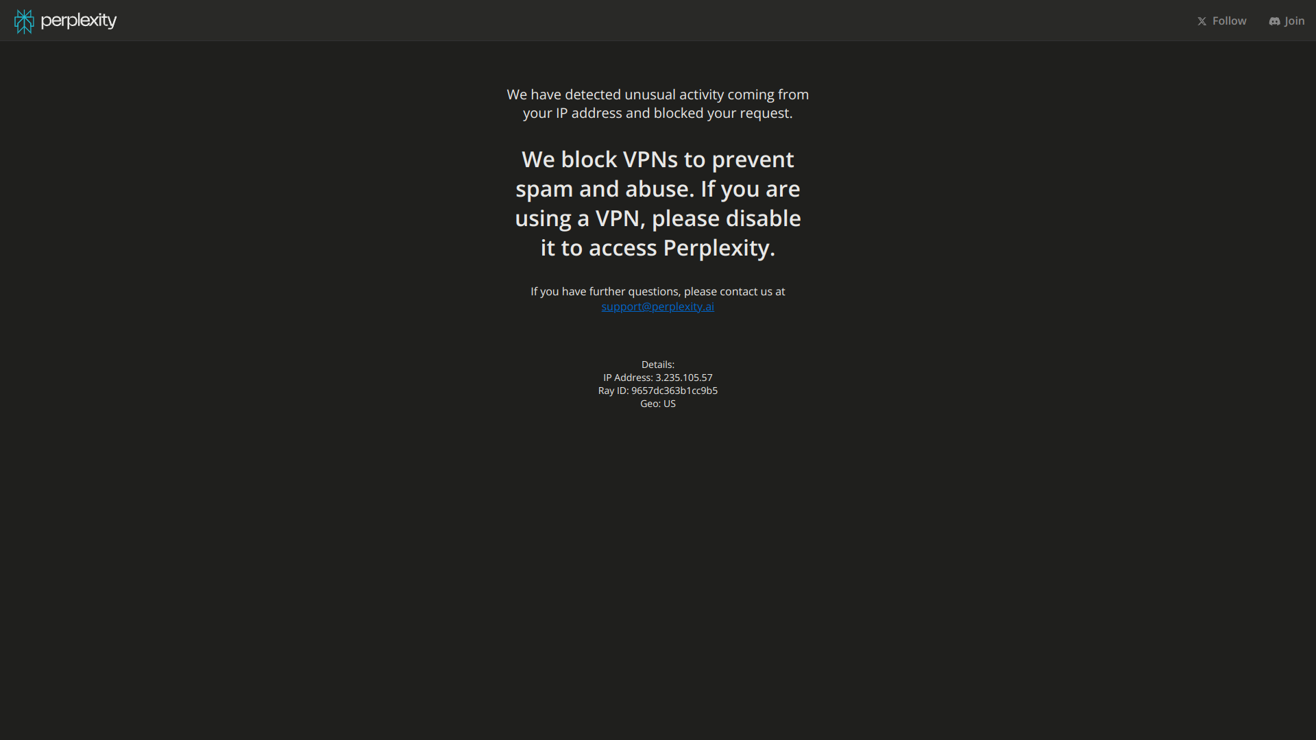 Perplexity AI screenshot