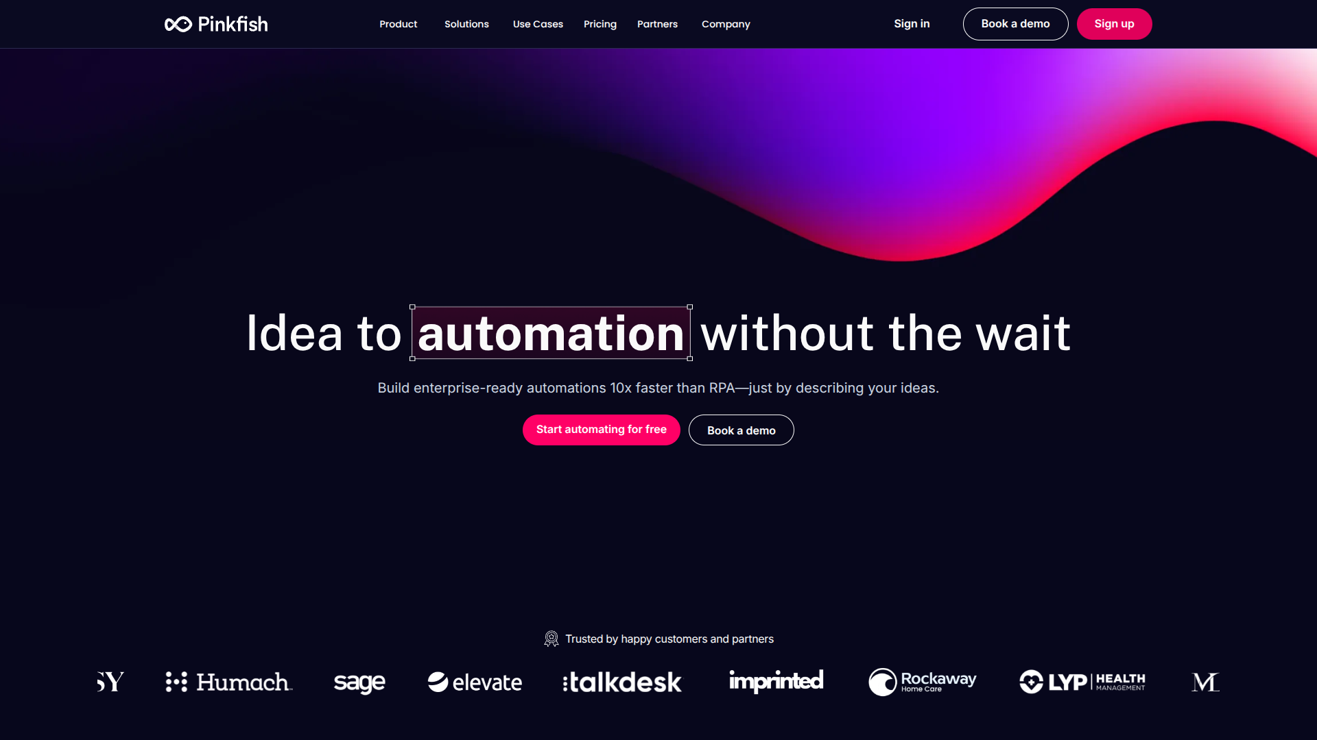 Pinkfish - Vibe Workflow Automation logo