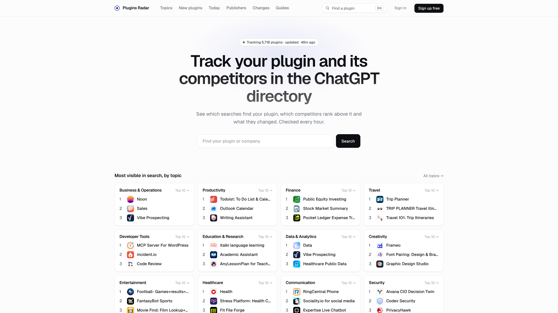 Plugins Radar