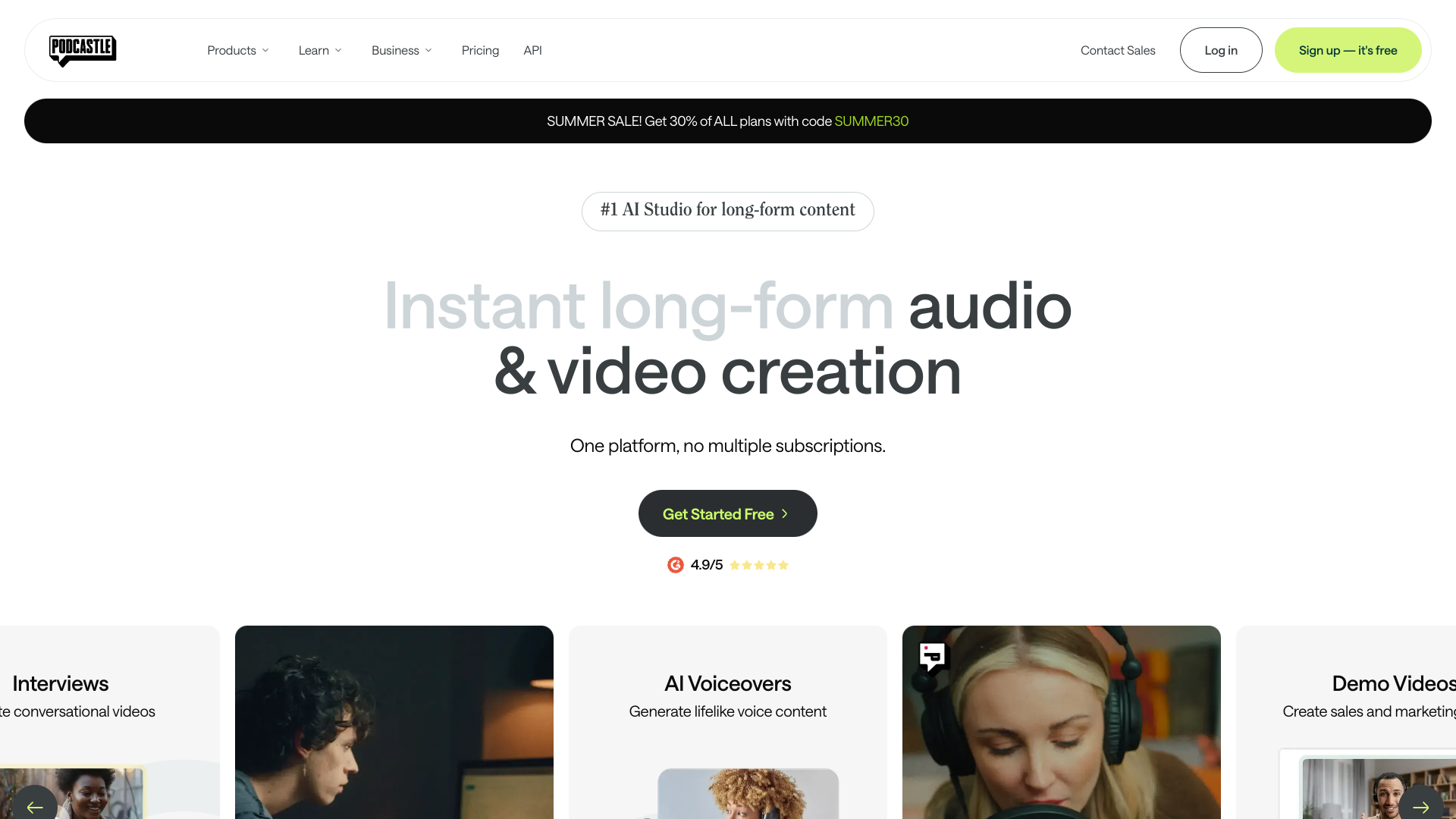 Podcastle screenshot