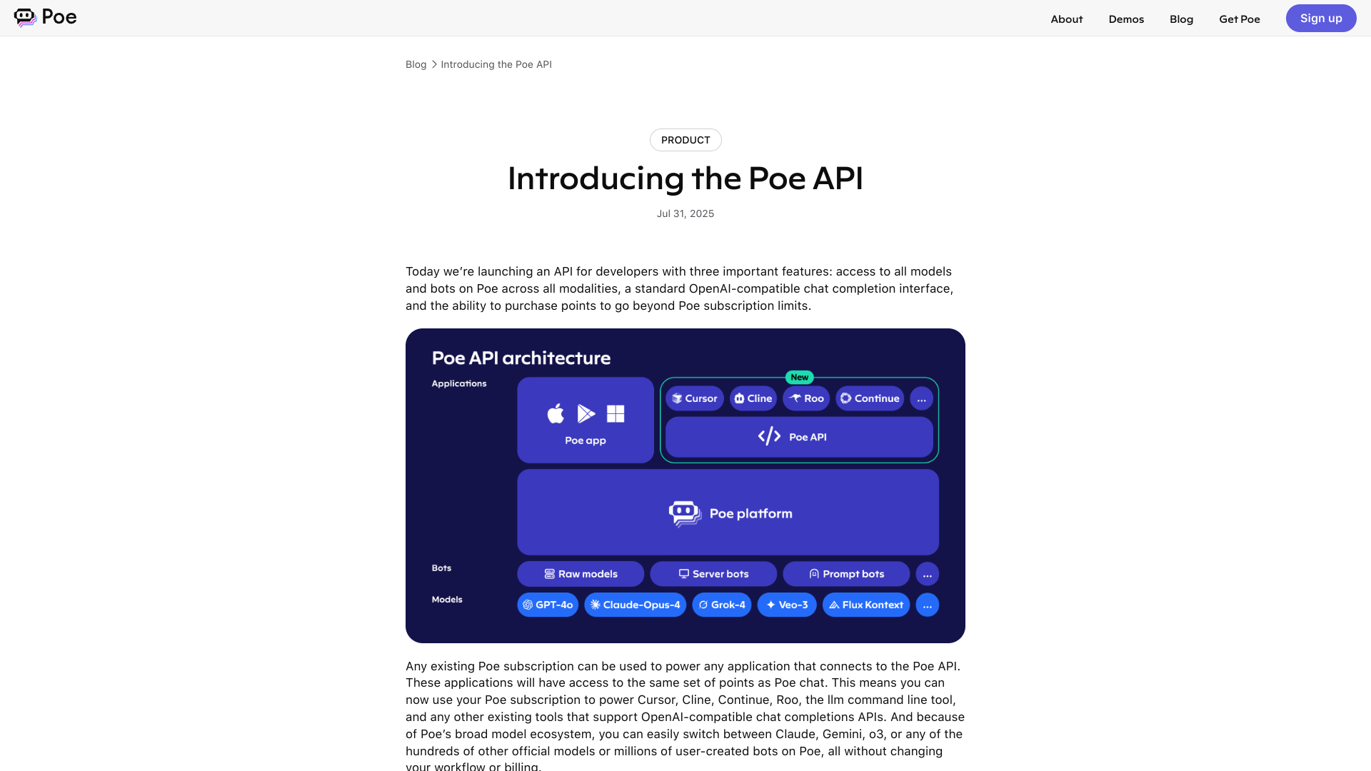 Poe API logo