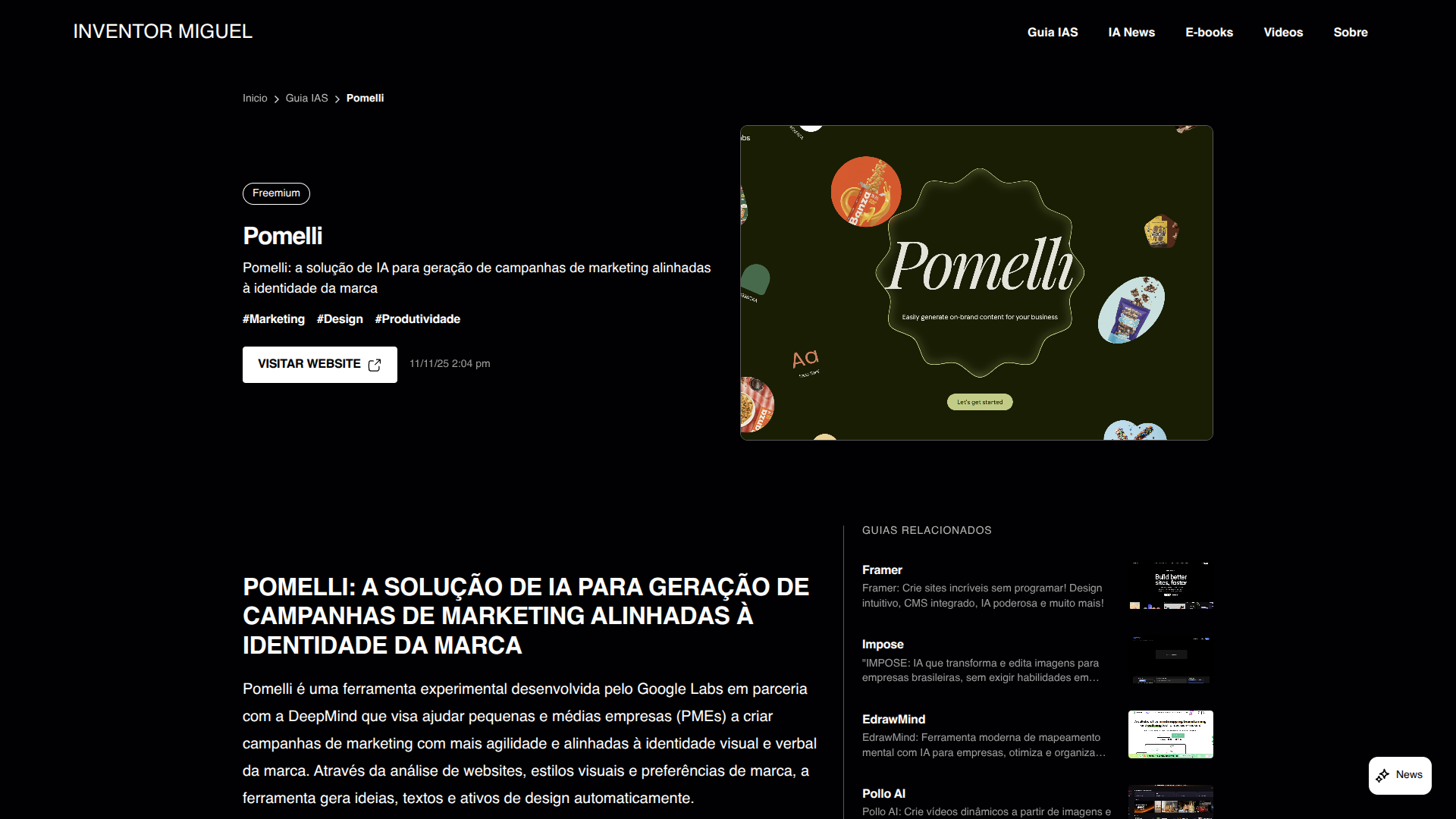 Pomelli screenshot