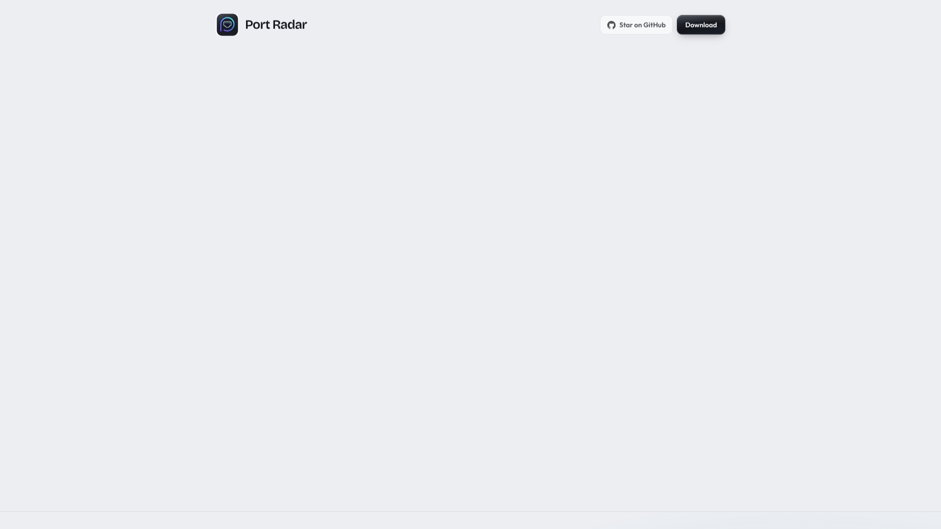Port Radar for macOS
