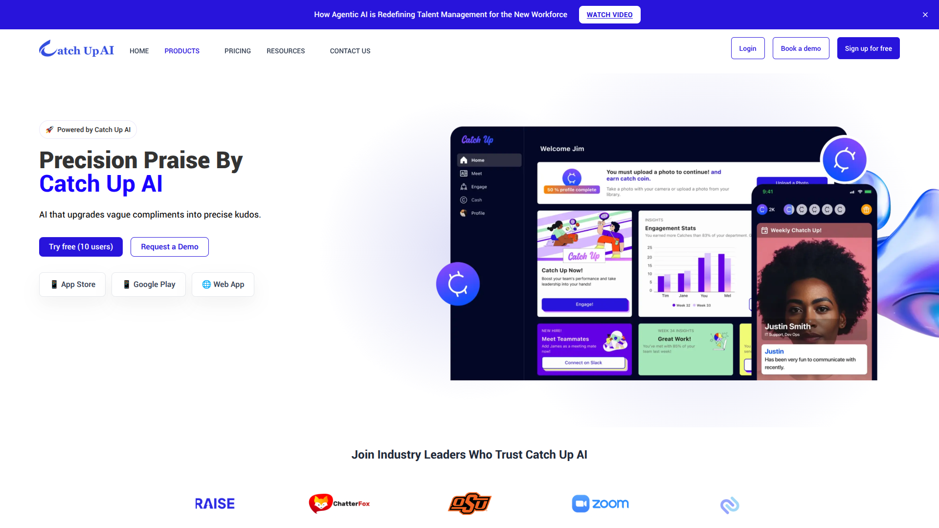 Precision Praise by Catch Up AI logo