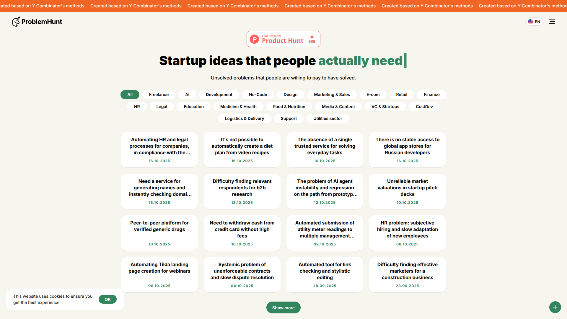 ProblemHunt screenshot