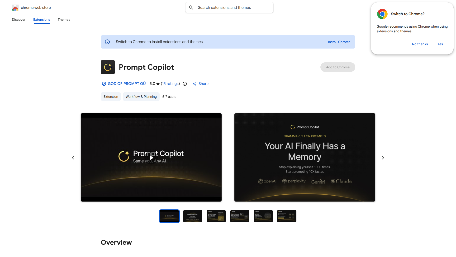 Prompt Copilot screenshot