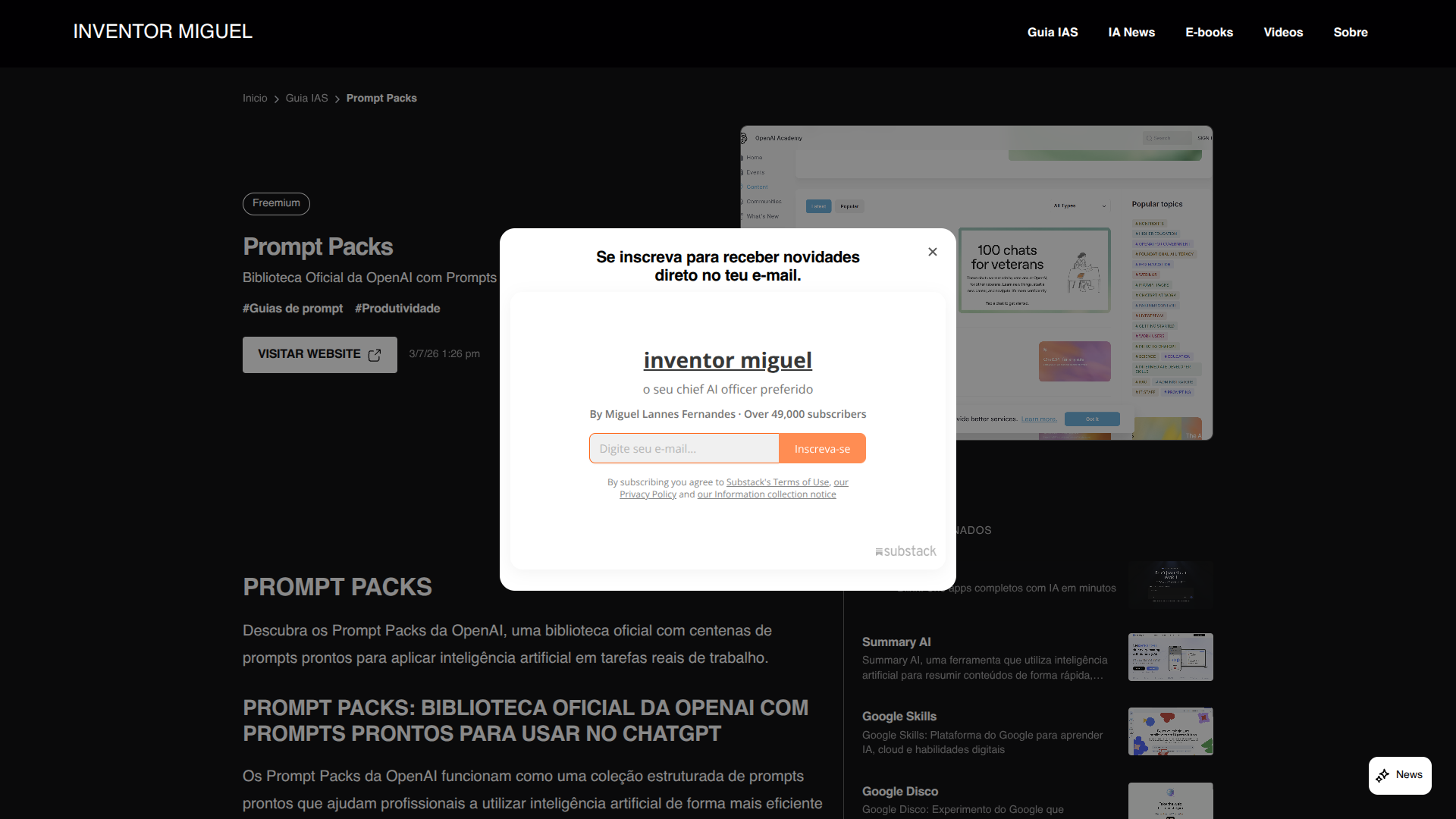 Prompt Packs screenshot