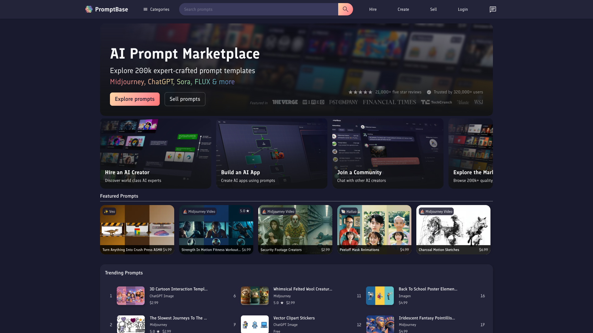 PromptBase screenshot