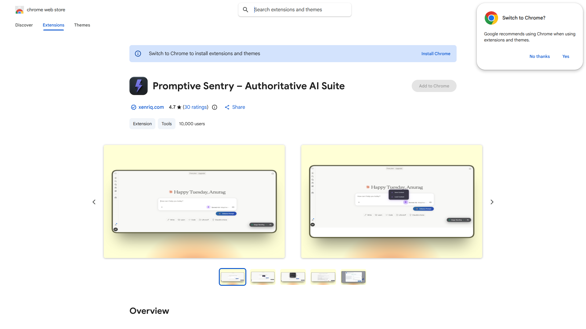 Promptive Sentry