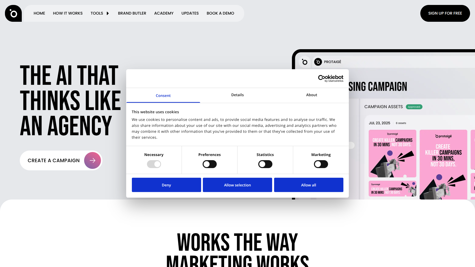 Protaigé screenshot