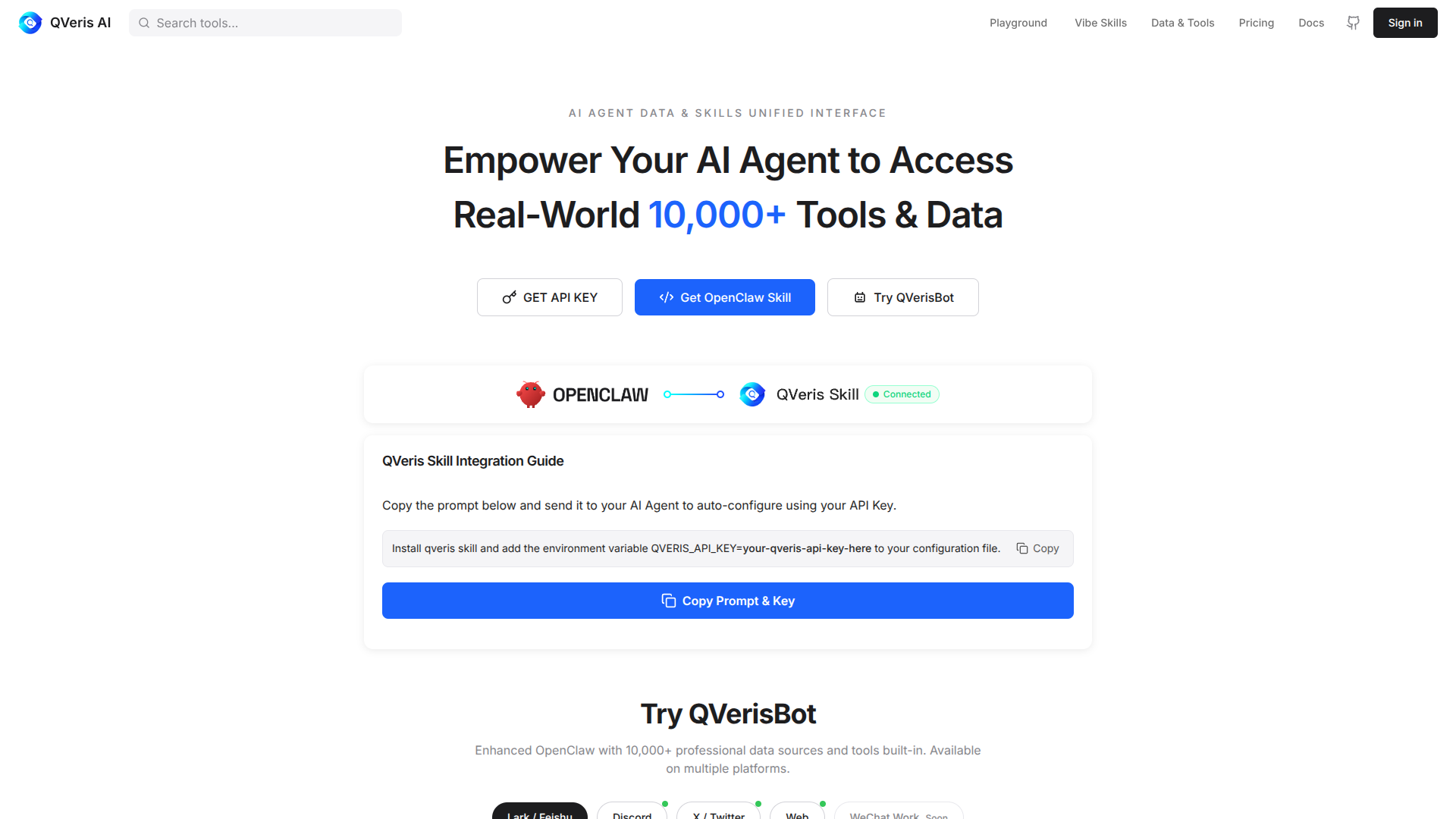 QVeris AI screenshot
