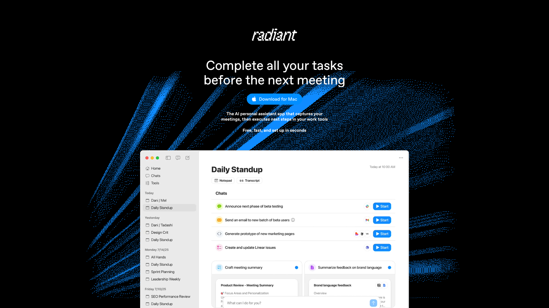 Radiant AI screenshot