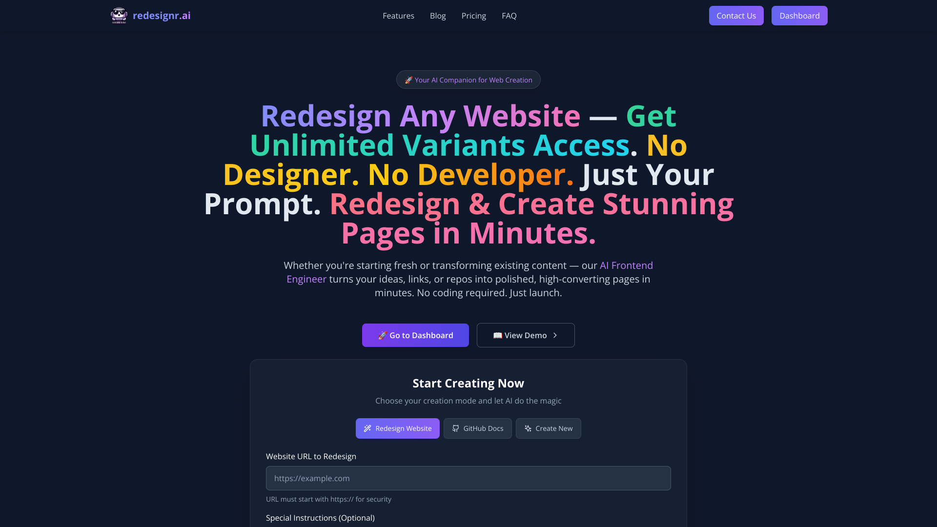 Redesignr.ai screenshot