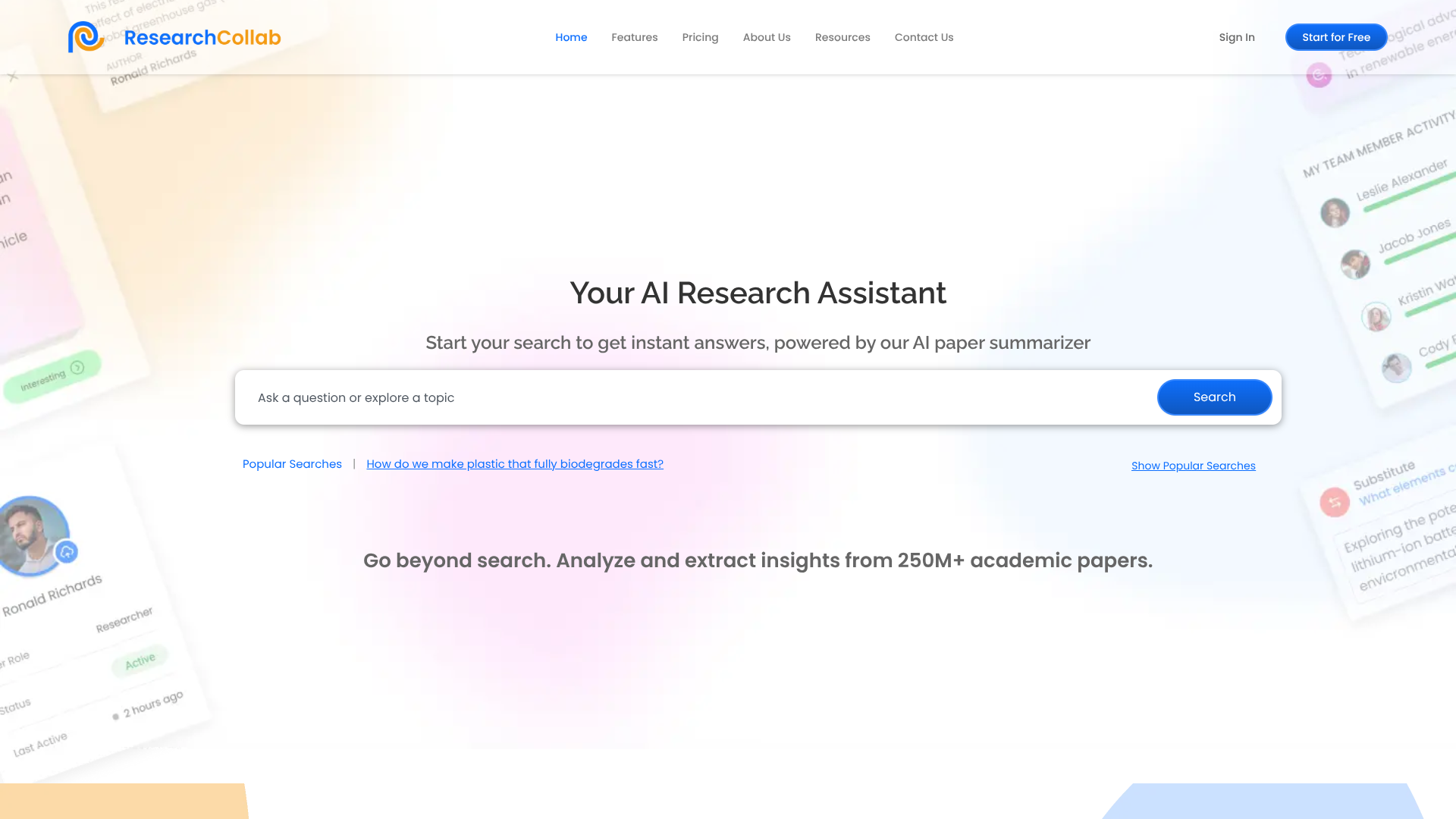 ResearchCollab screenshot