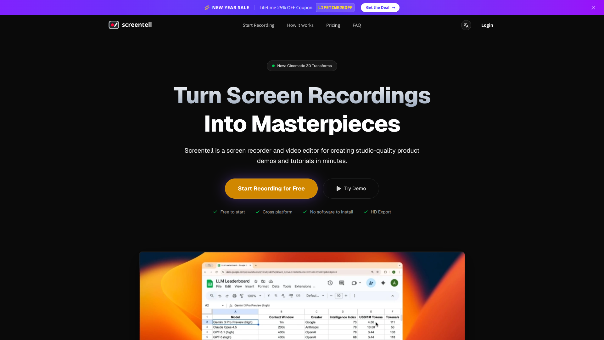 Screentell screenshot