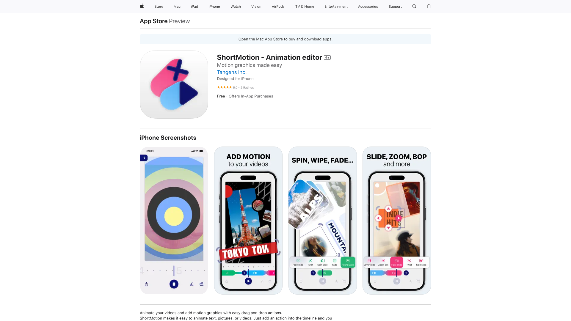 ShortMotion screenshot