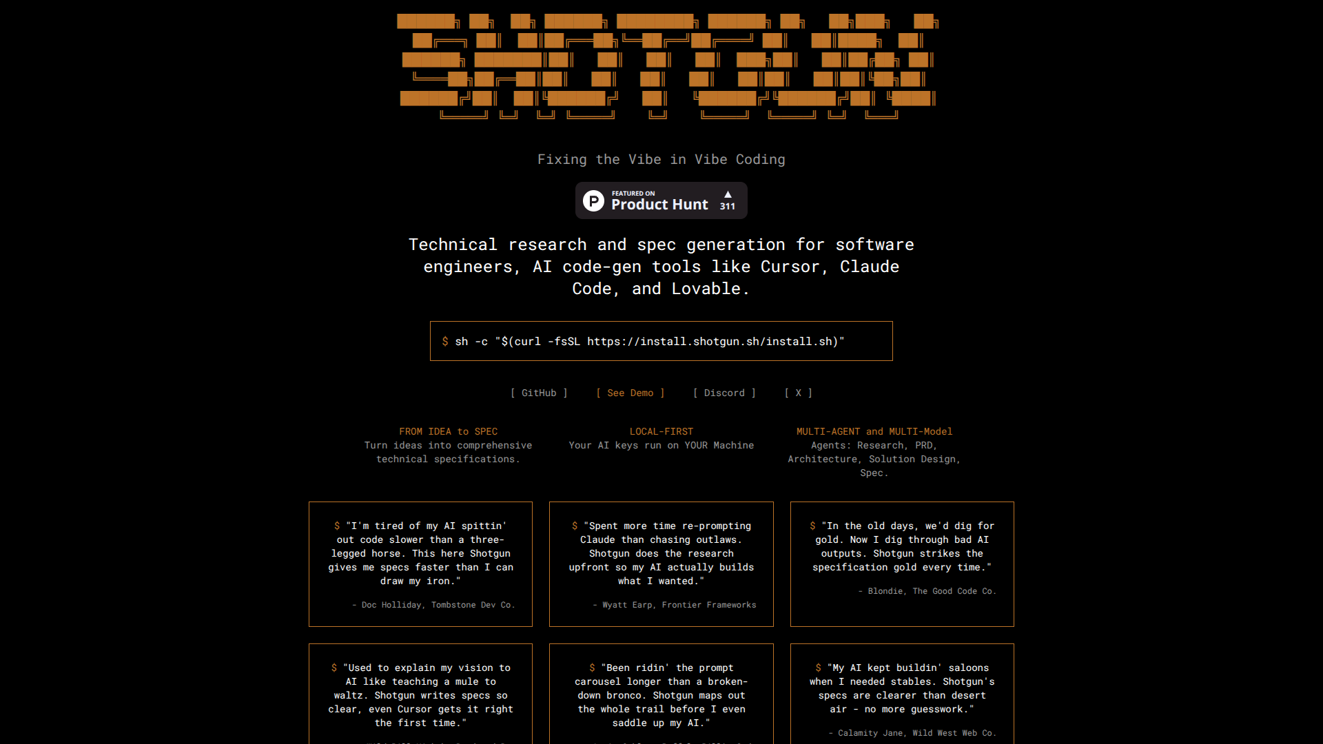 Shotgun CLI screenshot