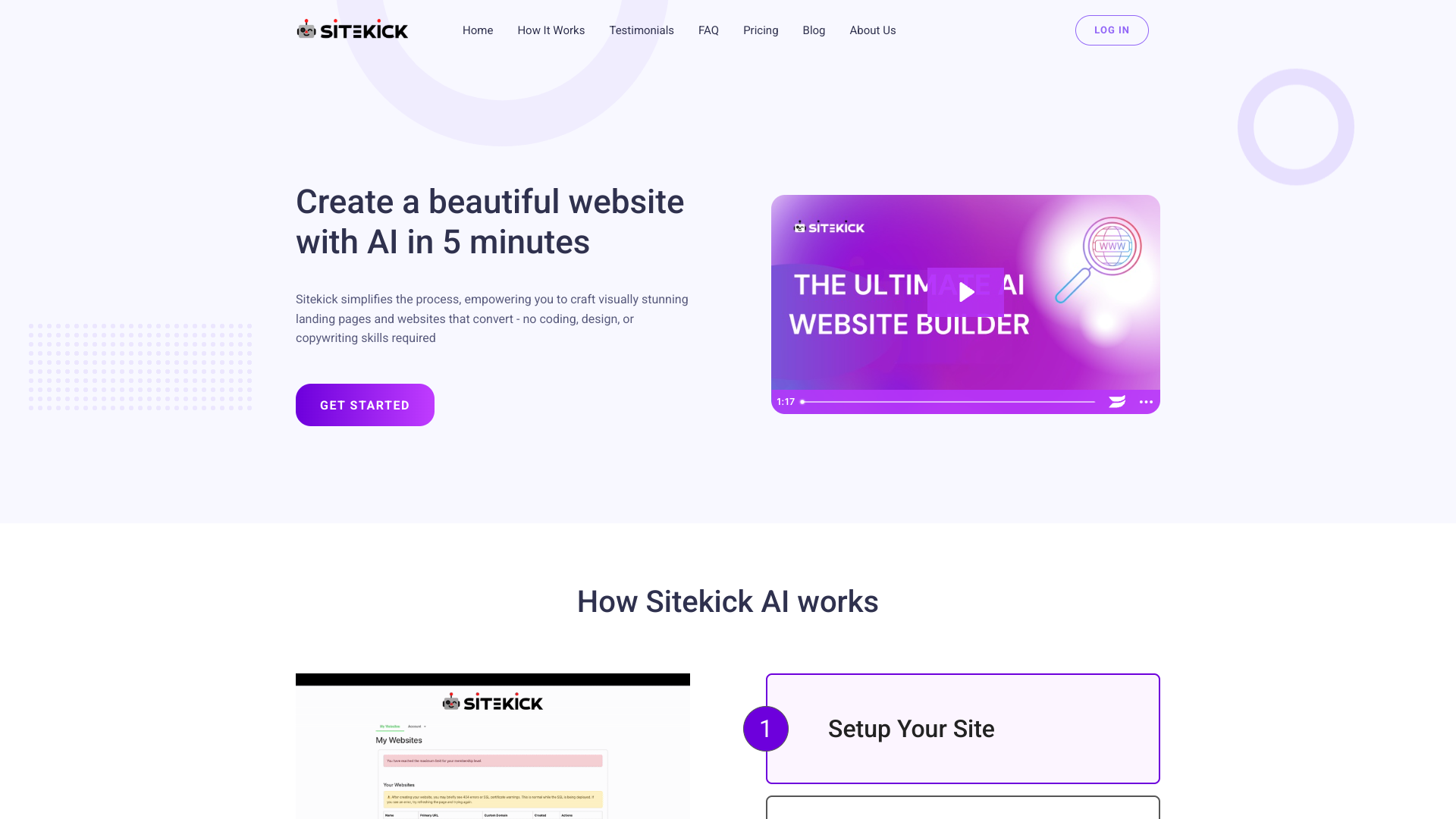 Sitekick screenshot